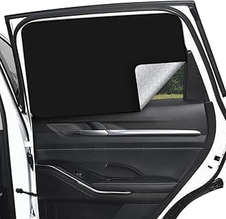 ZATOOTO 2 Pcs Rear Window Covers - Car Side Window Sun Shades - Privacy Magnetic Reflected Sunlight Protection for Baby Child Sleeping