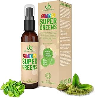 – Ultimate Blend Child Greens Vitamin Spray - Children's Super Food Supplement with Vitamins, Minerals & Antioxidants | Kids Daily Nutrient Oral Spray for Kids' Health & Wellbeing | Mint Flavour