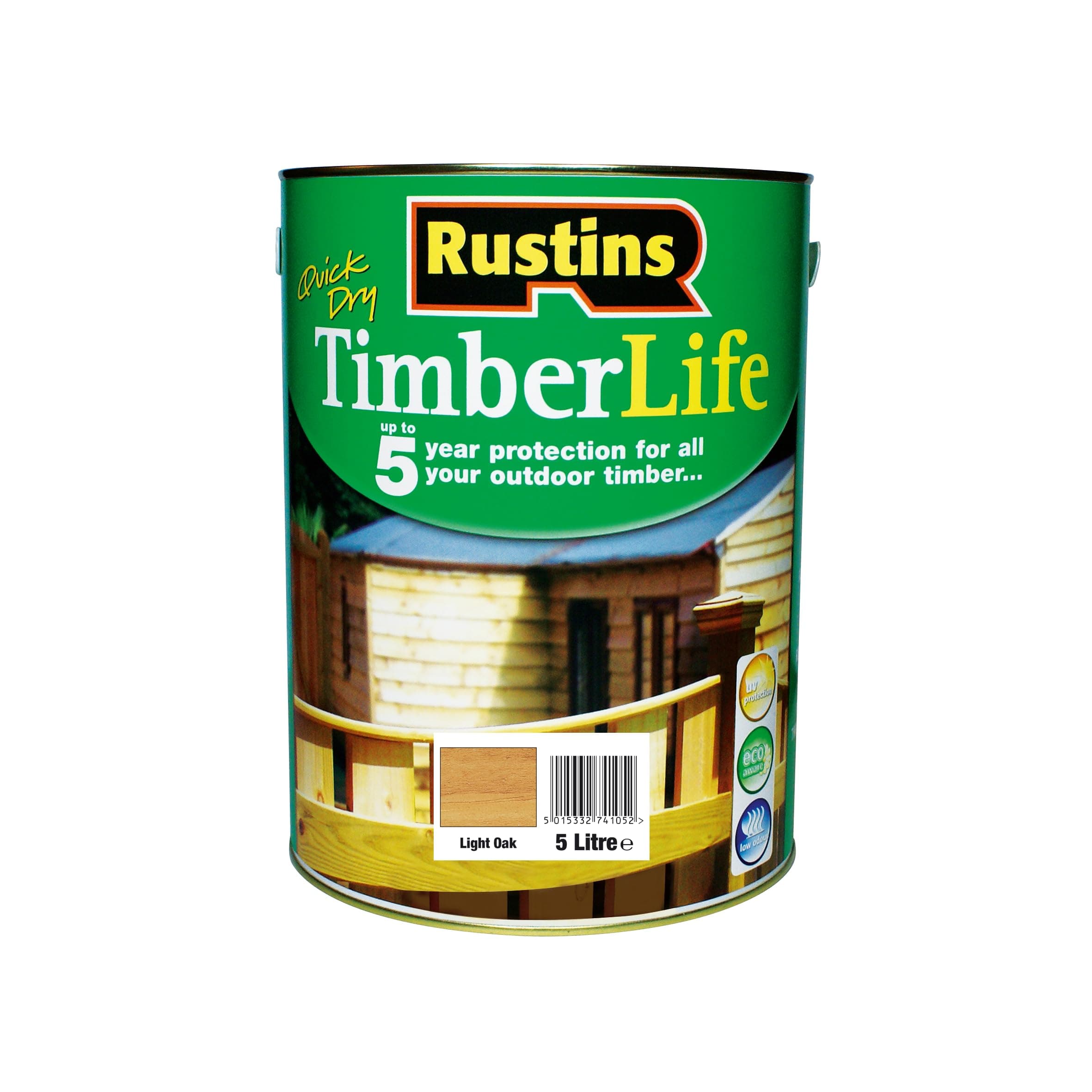 Rustins TLLO5000 Timberlife Light Oak Brown, 5l