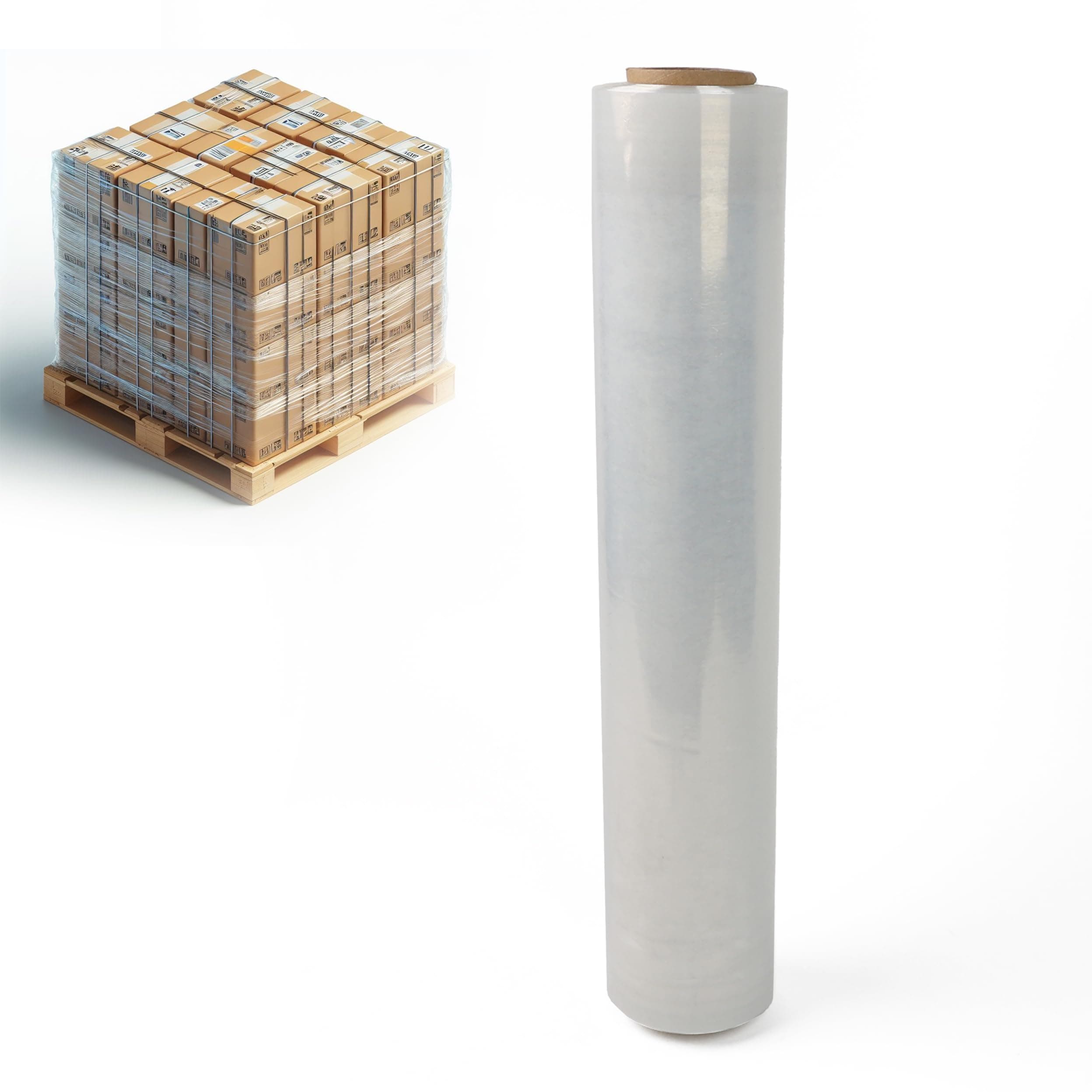 – DIVCHI Heavy Duty Strong Pallet Stretch Wrap Shrink Wrap Packaging Cling Film Plastic Pallet Stretch Wrap For Moving Home Furniture Luggage and Parcel (500mm x 250m, Pack of 1)