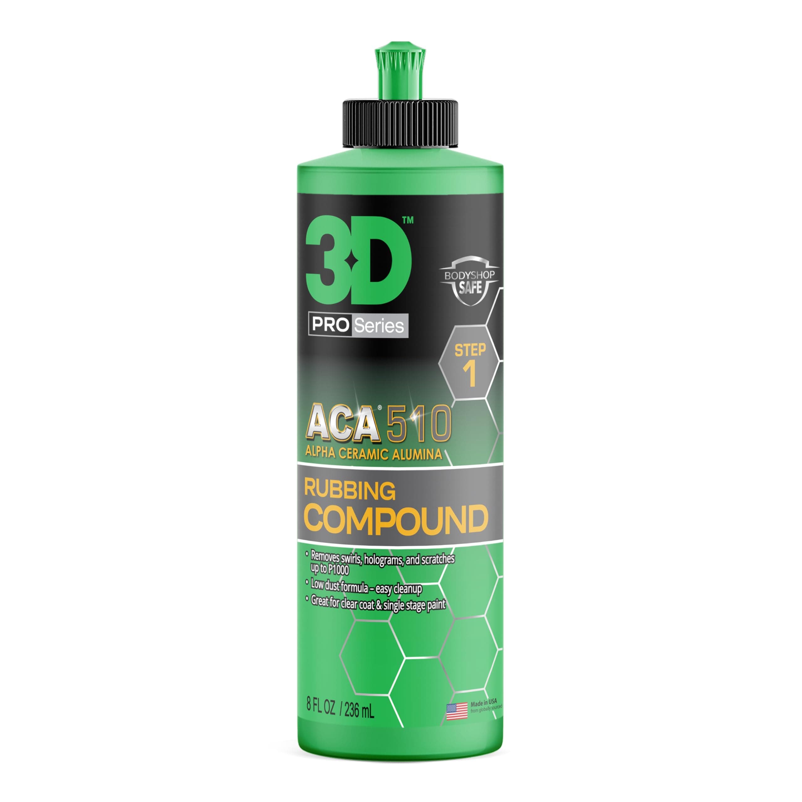 3D ACA 500 X-tra Cut Compound - Alpha Ceramic Alumina - True Paint Correction - 2 Step System - Step 1-8oz