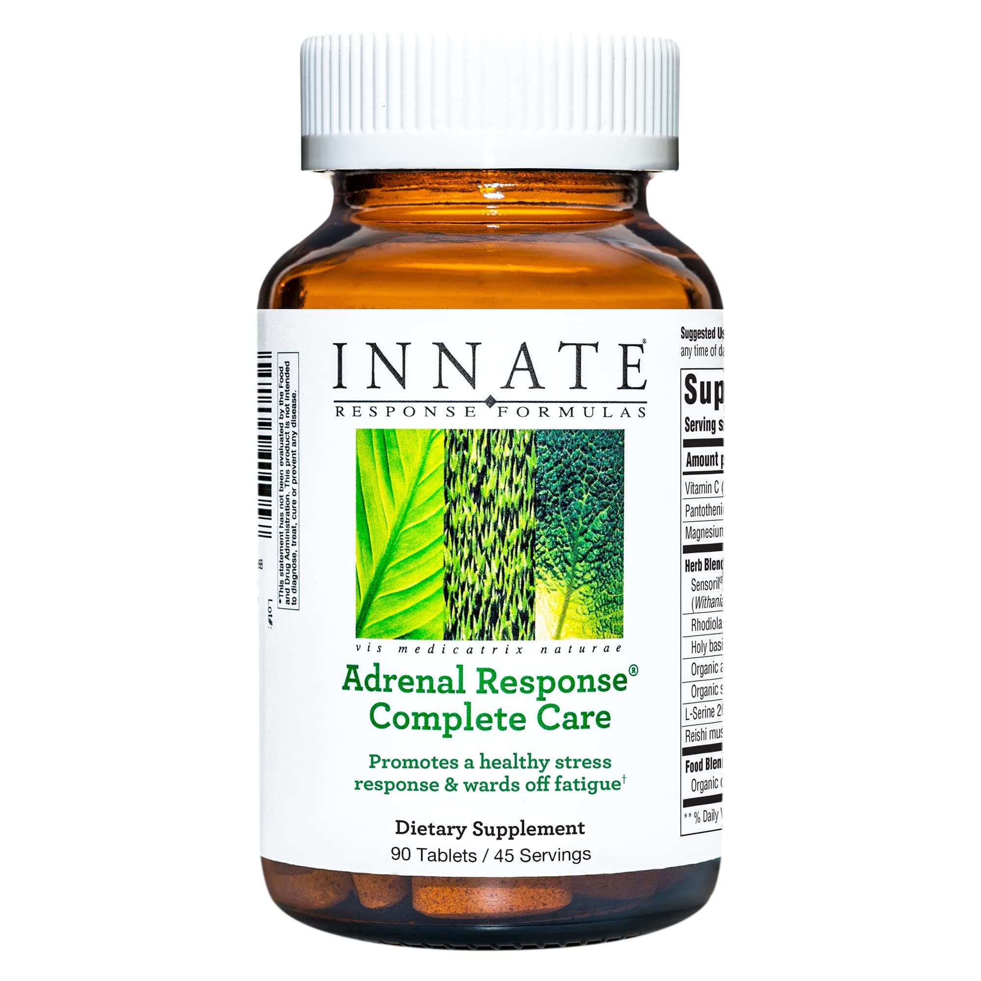 Innate Response FormulasAdrenal Response Complete Care - With Ashwagandha - Promotes Optimal Stress Response - Wards Off Fatigue - Vegetarian, Gluten-Free, Non-GMO, Kosher - 90 tablets (45 Servings)
