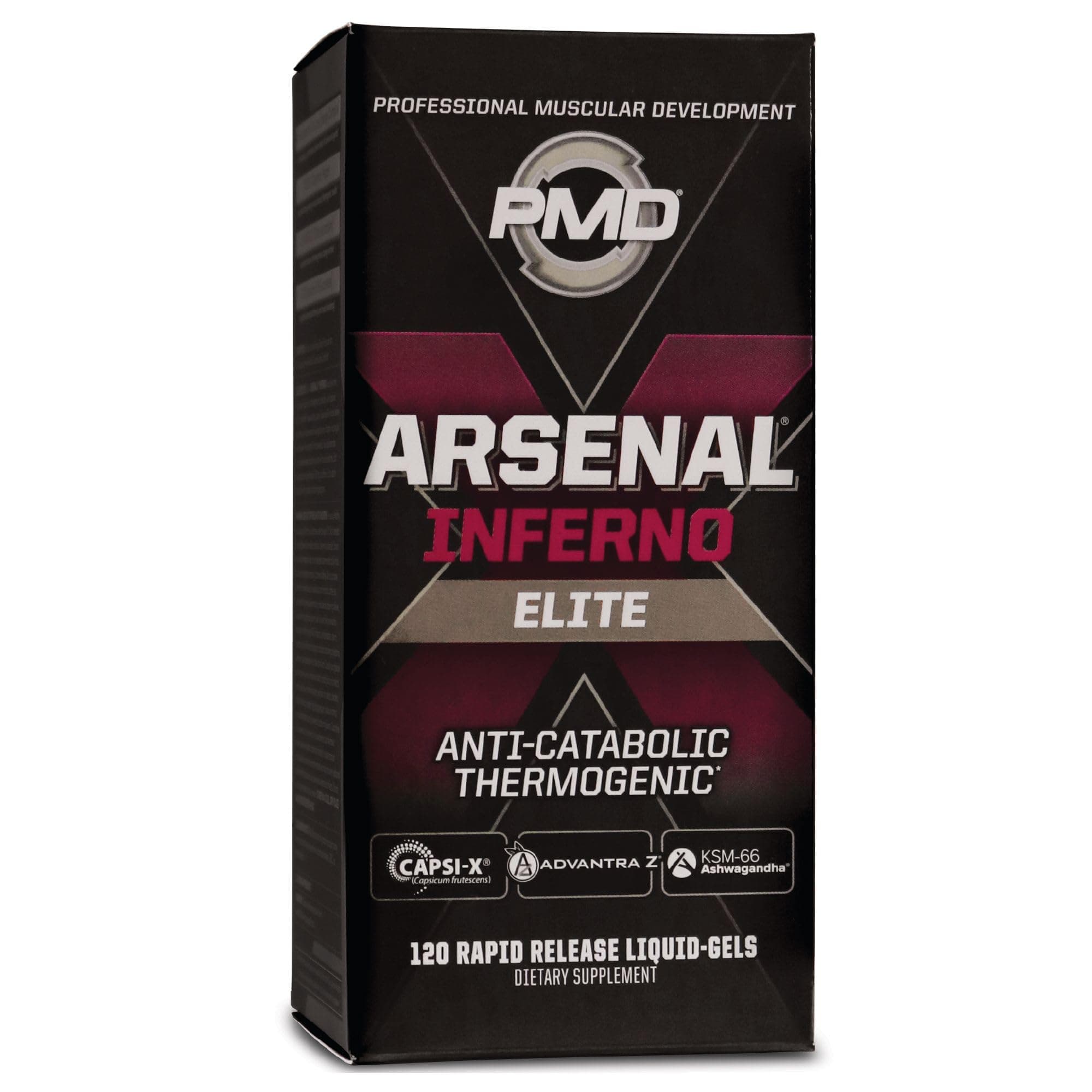 Sports Arsenal X Inferno Superior Fast-Acting Liquid Gel Thermogenic Dietary Supplement - Fat Burner and Muscle Maintenance - Increase Metabolism and Energy Booster - 120 Liquid Gels