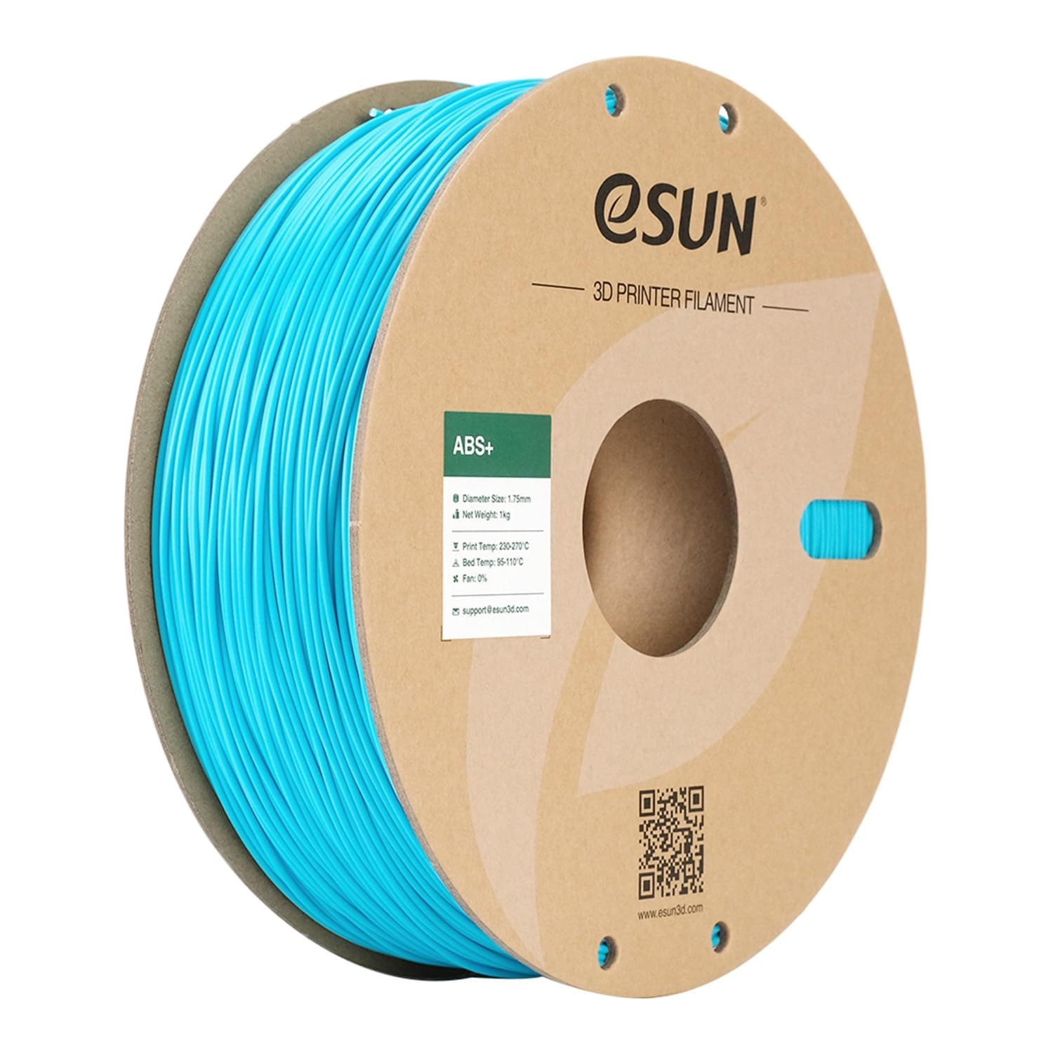 eSUN ABS+ Filament 1.75mm 3D Printer Filament ABS Plus Dimensional Accuracy +/- 0.05mm 1kg Spool (2.2lbs) 3D Printing Filament for 3D Printer Light Blue