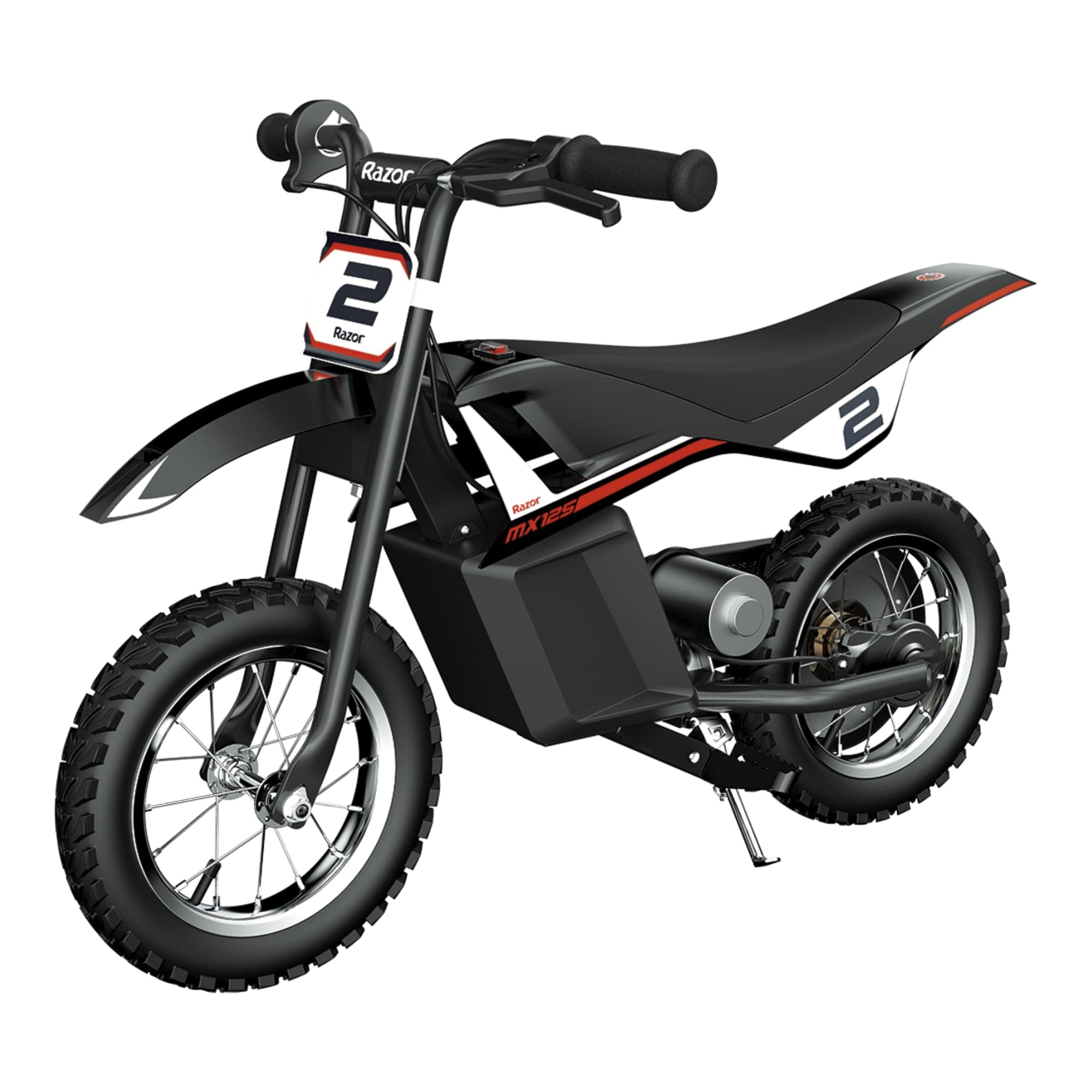 Razor Kids Electric Motorbike - MX125 Dirt Rocket Bike for Children 7+ with 8 mph Max Speed & 40 Minute Ride Time, Up to 5 Mile Range, 100W Ride On with 12V 5Ah Battery and 12" Pneumatic Tyres