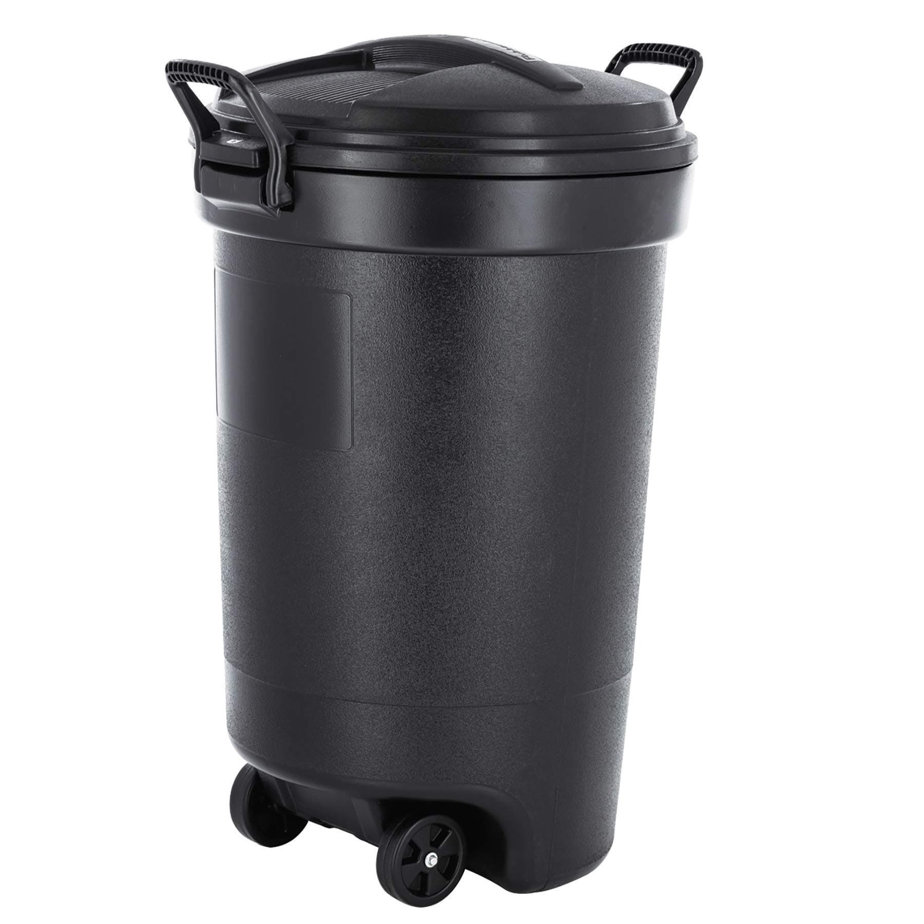 UNITED SOLUTIONS RM133901 Wheeled Refuse Can, Black