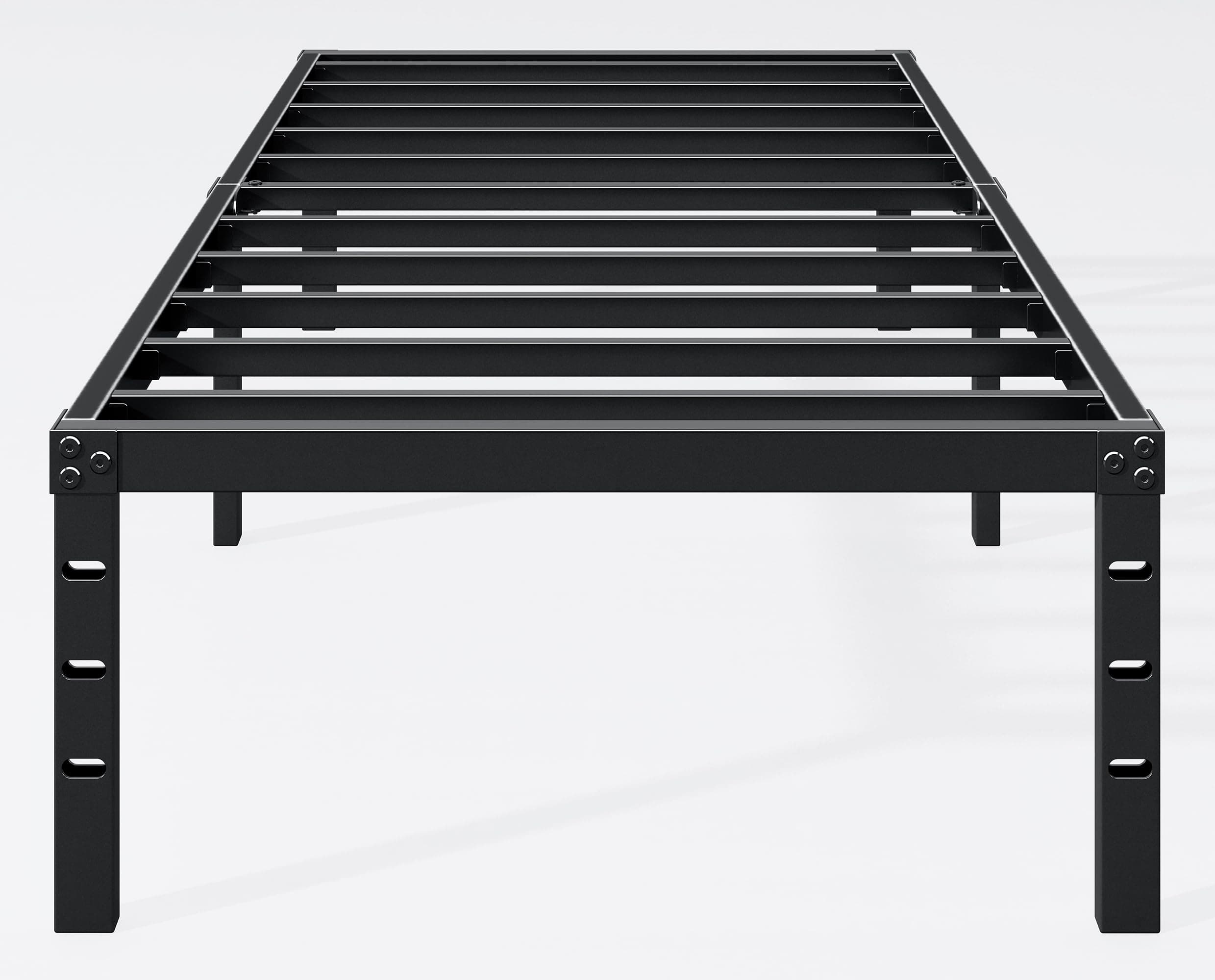 18 Inch Twin Bed Frame - Sturdy Platform Bed Frame Metal Bed Frame No Box Spring Needed Heavy Duty Twin Size Bed Frame Easy Assembly Strong Bearing Capacity, Under Bed Storage