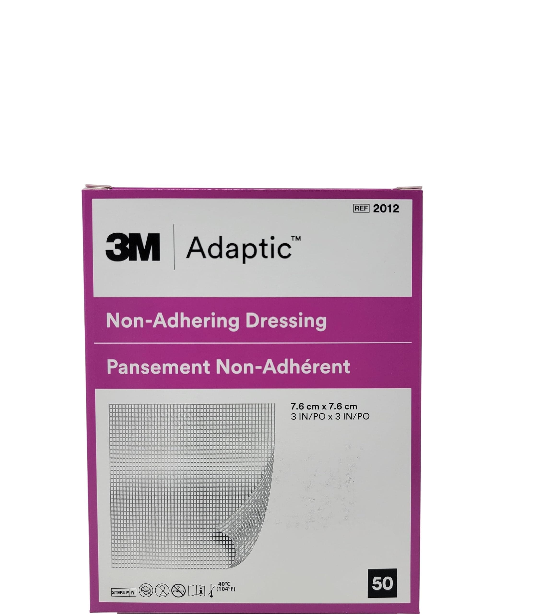 Adaptic Acelity Non Adherent Dressing 3 X 3 Sterile (#2012, Sold Per Box)