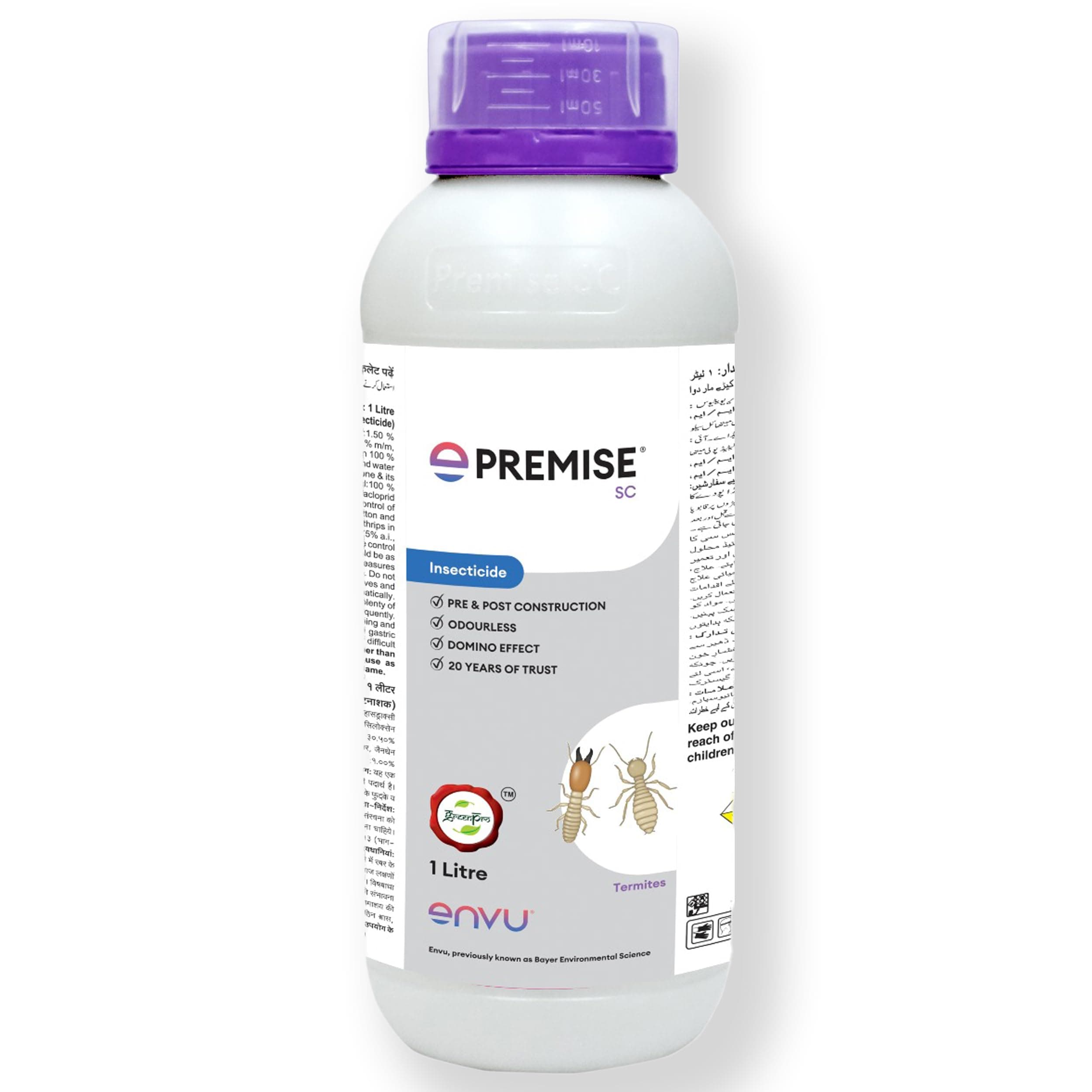 Premise Termite Control, Anti Termite Chemical For Construction | Termite Killer Chemical For Long Lasting Control | Pre & Post Construction Termite Killer| Deemak Killer | Pest Control (1 Litre)