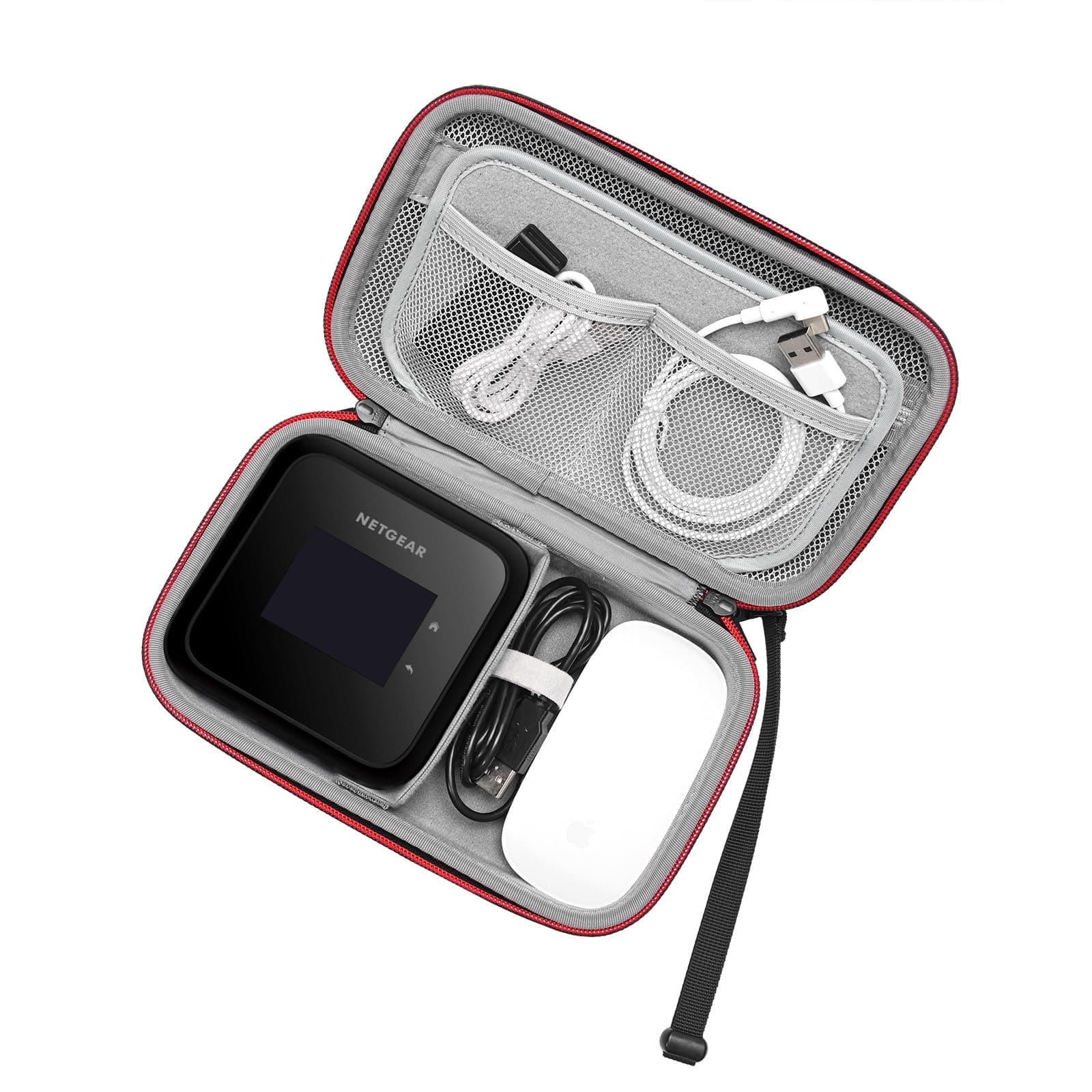 RLSOCO Hard Case for NETGEAR Nighthawk M6 Pro/M6/M1/M7 Pro/M5/M2/M3 Mobile Hotspot MR6500/MR6550/MR6150/MR6110/MR1100/MR7400/MR5200 - Fits Mobile Router,Charger,Charging Cable - Black (Case Only)