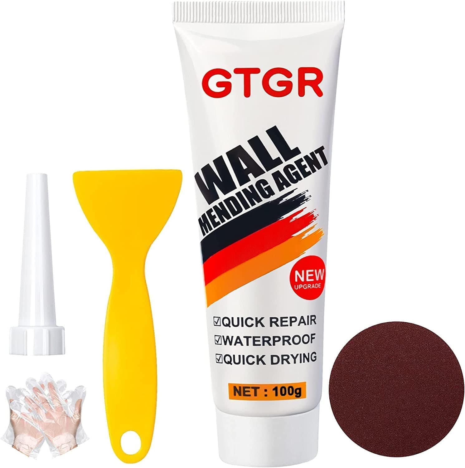 Drywall Patch Repair Kit with Scraper, Wall Repair Kit Wall Mending Agent Quick and Easy Solution to Fill The Holes for Home Wall (1 Pack)