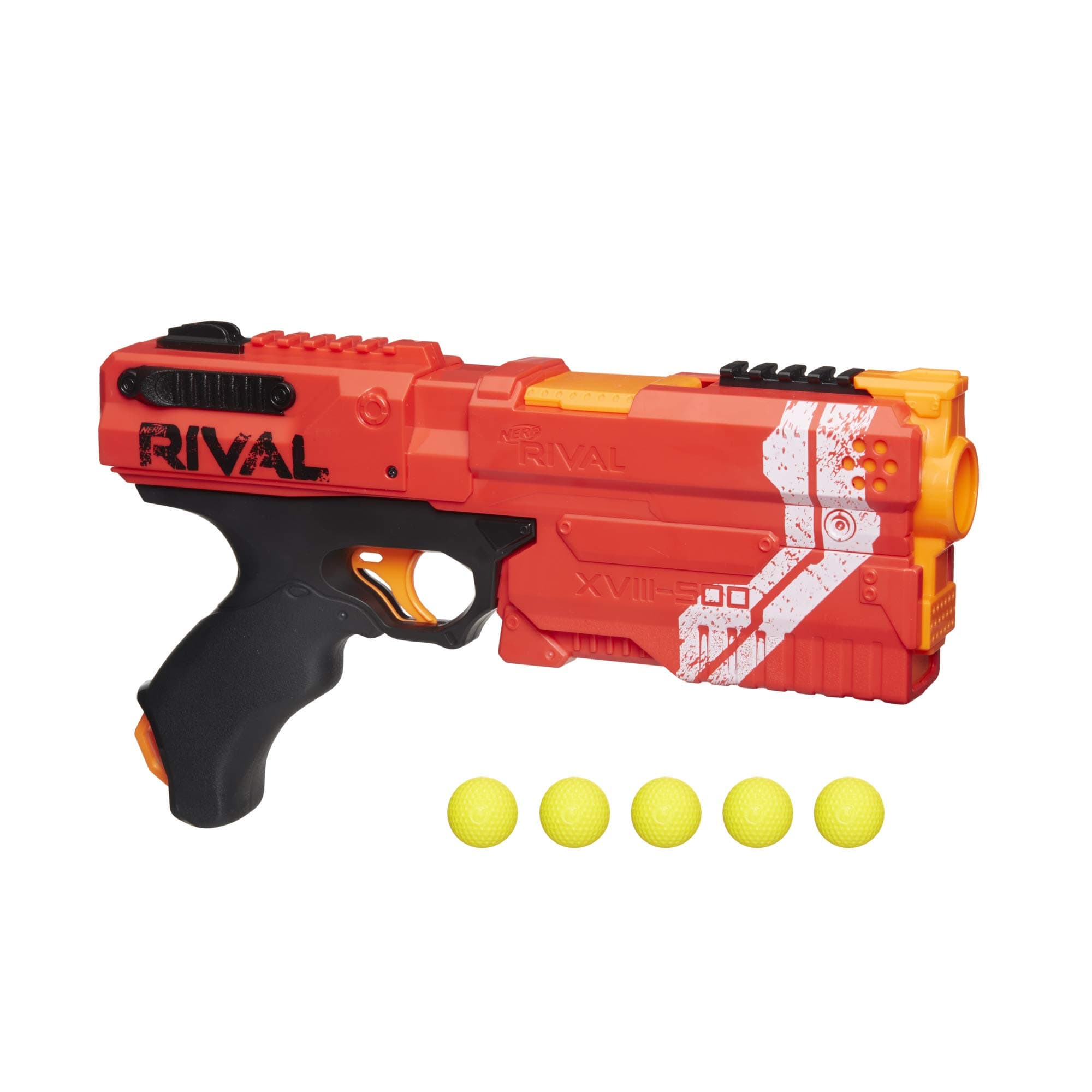 Nerf Rival Kronos XVIII-500 Blaster, Breech-Load, 5 Rival Rounds, Spring Action, 90 FPS Velocity, Red (Amazon Exclusive)