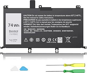 VNYUNQWE 74WH 357F9 Laptop Battery for Dell Inspiron 15 7000 Gaming 15 7559 i7559 7557 i7557 5577 7567 5576 7566 INS15PD Series P65F P65F001 P57F P57F003 71JF4 071JF4 0GFJ6 0357F9