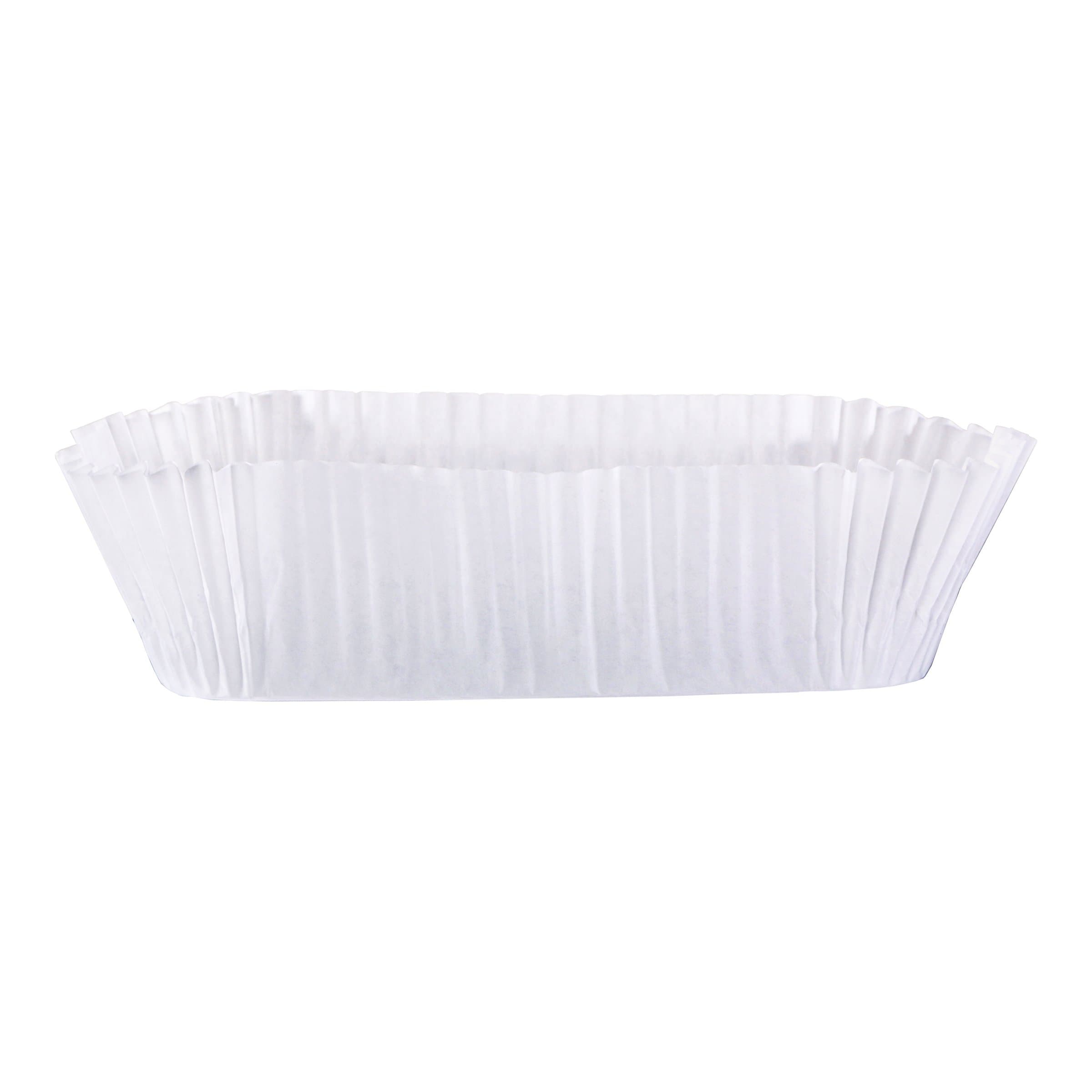 Hoffmaster 610512 Fluted Loaf Liner, Base 6-1/4" Length x 2-5/8" Width, 2" Side Wall, White (Pack of 1000)