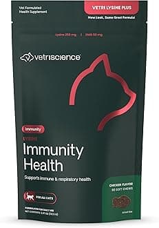 Laboratories - Vetri Lysine Plus, Immune Support Supplement for Cats, 90 Bite Sized Chews