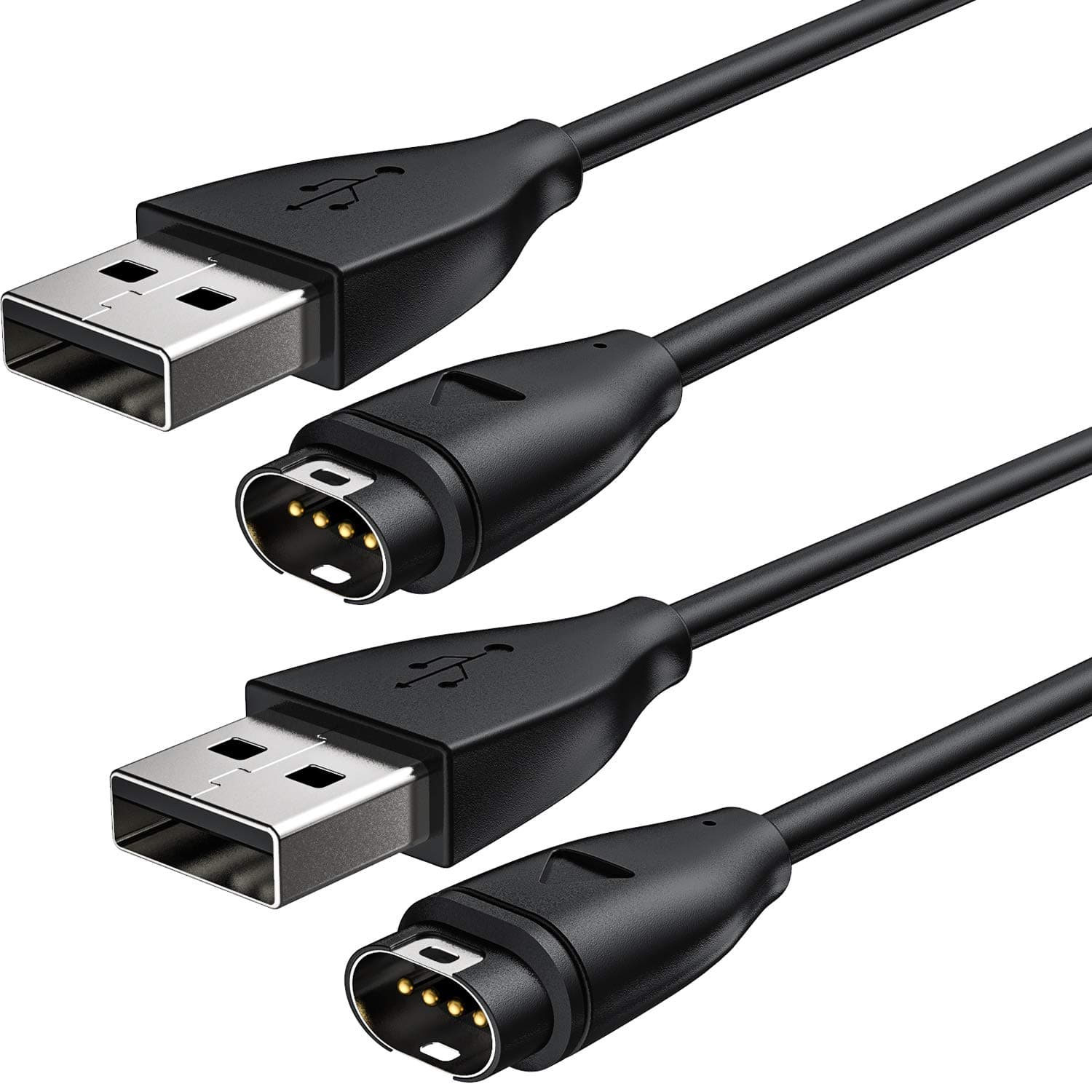 Mellbree 2-Pack Charging Cable Compatible for Garmin Watch, 3-Feet USB Charger Cable Data Transfer for Garmin Fenix 5 5 Plus 5X 5X Plus 5S 5S Plus 6 6X 6 Forerunner 935 Vivoactive 3 etc Charging Cord