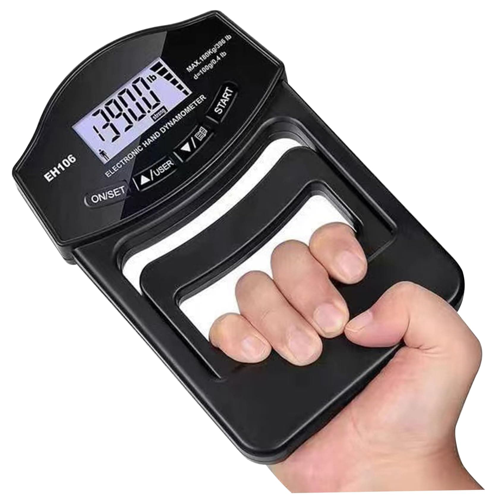 Grip Strength Tester, Dynamometer, Grip Strength Dynamometer, 180kg/396lb LCD Digital Hand Grip, Grip Tester for Sports, School, Home