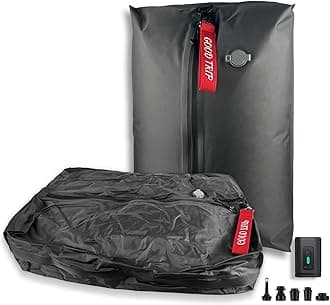 Airback Vacpack, Vacuum Seal Bags for Clothing Travel, Compression Packing Cubes With Pump, Space Saver for Suitcase, Waterproof Sealer With Zipper (Small+Small)