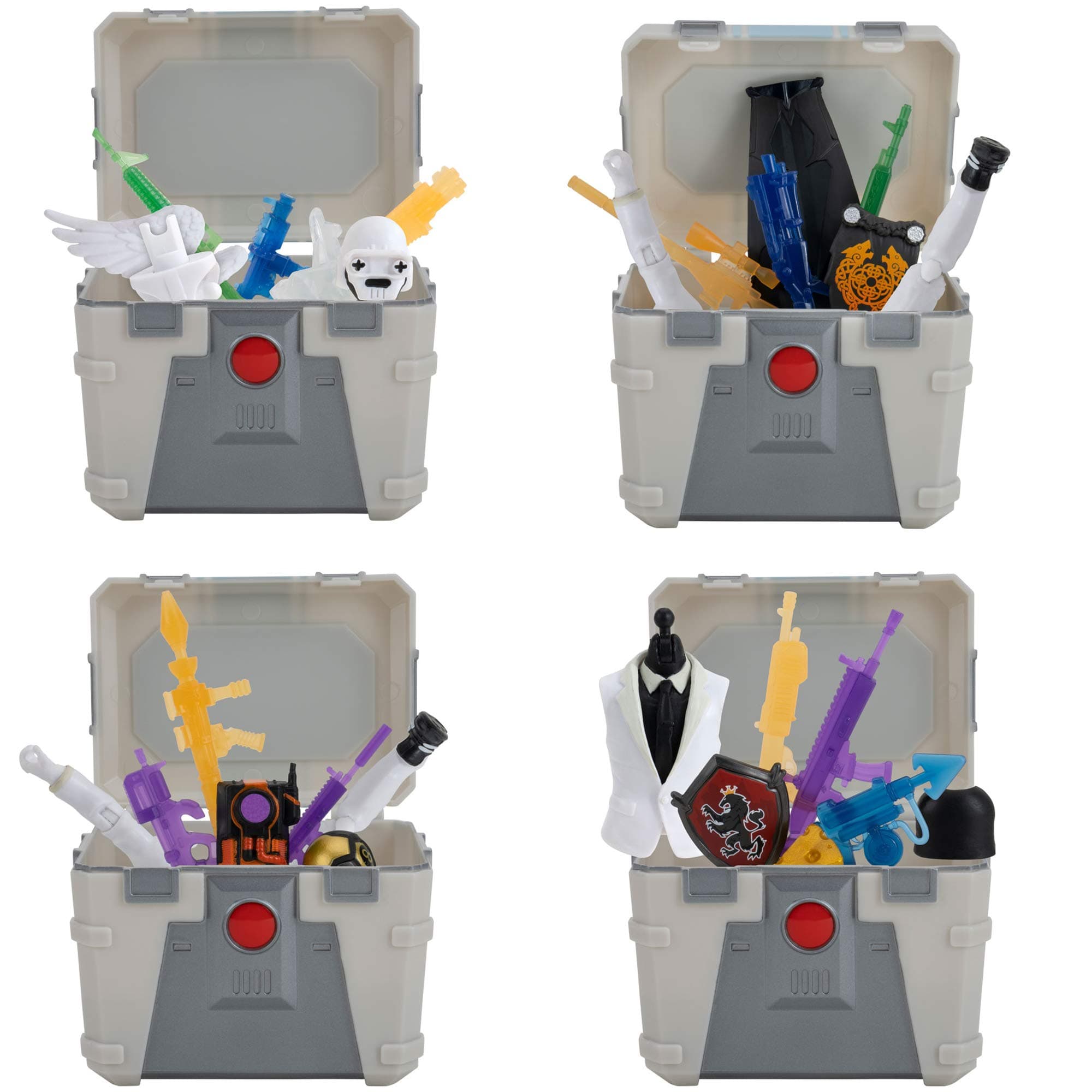 Ghost Henchman Chest Collectible Accessory Set Bundle- Includes 4 Ghost Style Henchman Chests, 8 Back Bling, 12 Translucent Weapons, 8 Ghost Henchman Figure Pieces- More Styles Dropping Soon