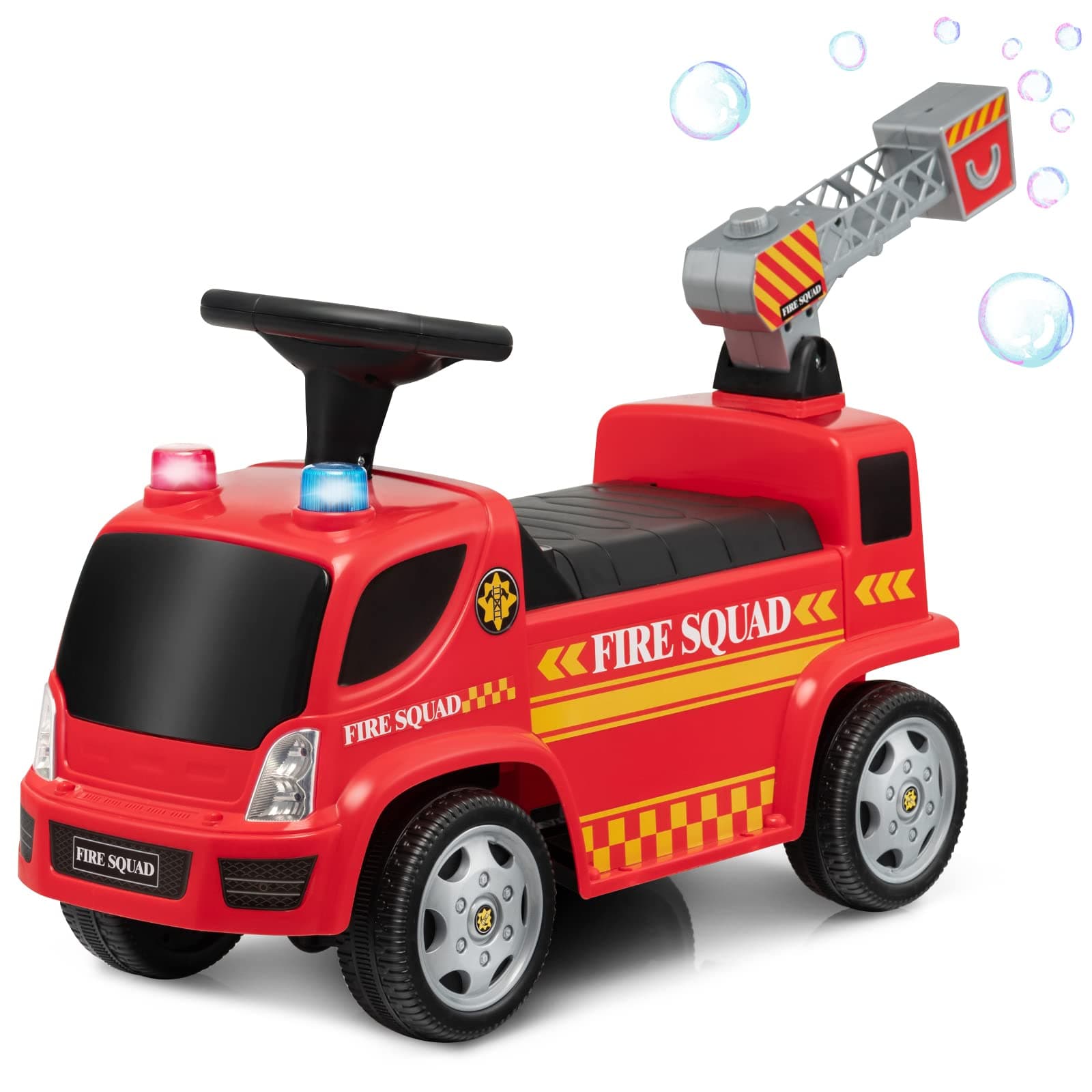 Ride On Fire Truck with Bubble Maker
