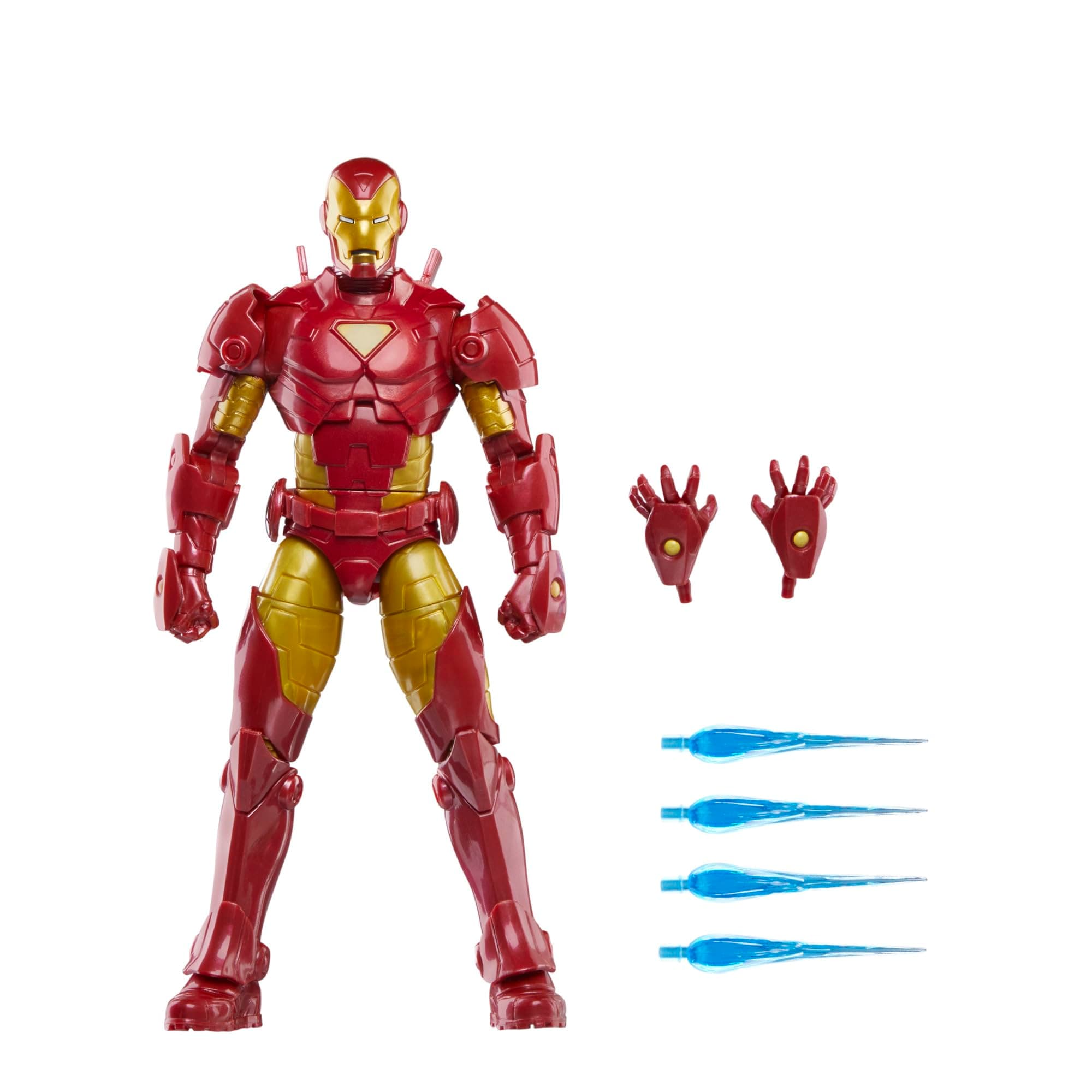 Marvel Legends Series Iron Man (Model 20) Comics Action Figure, Red and Gold
