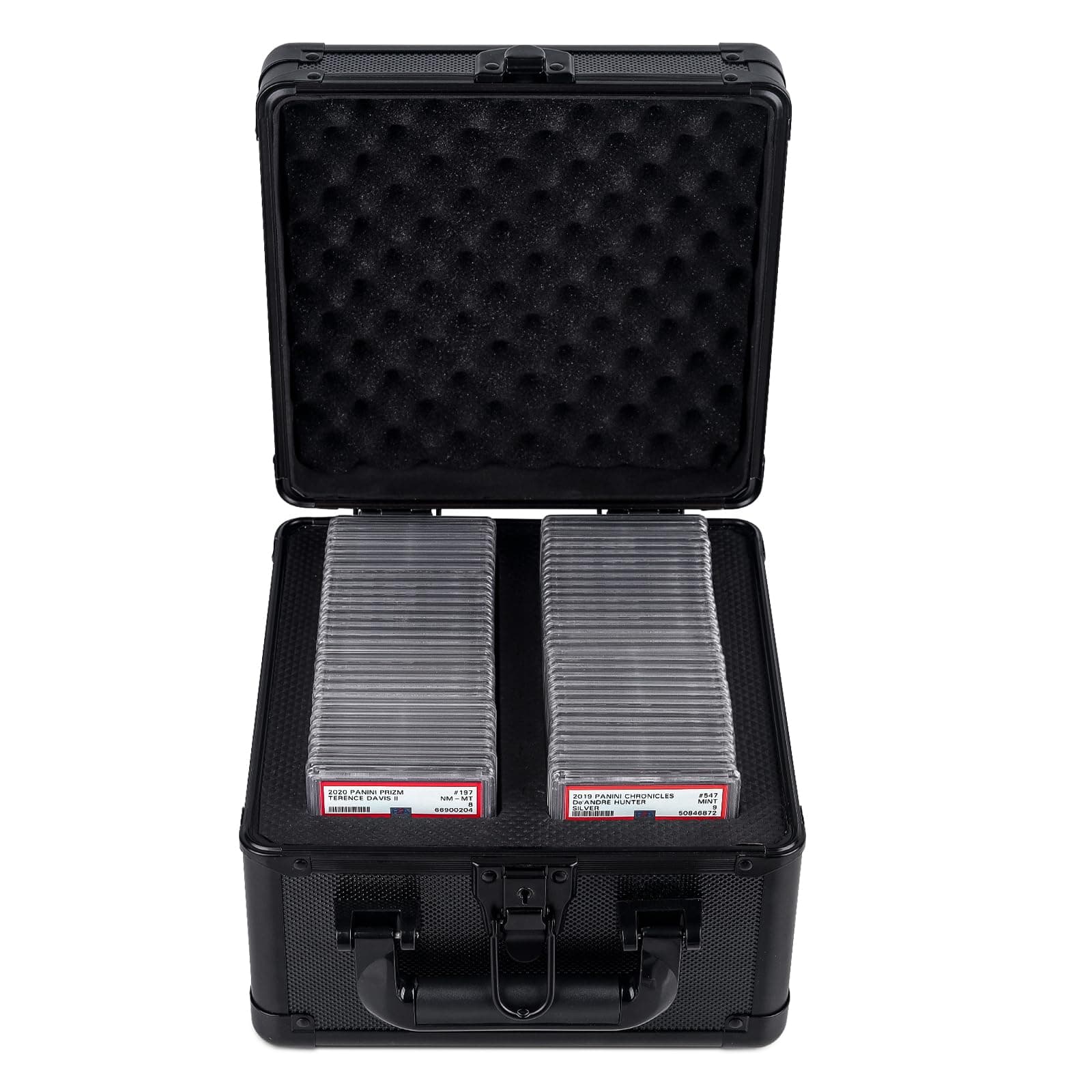 Graded Card Storage Box, Holds 60+ PSA Slab Card Case for Graded Cards Sports Cards, Baseball Trading Card Case Holder Fits PSA, CSG, BGS and Top Loaders