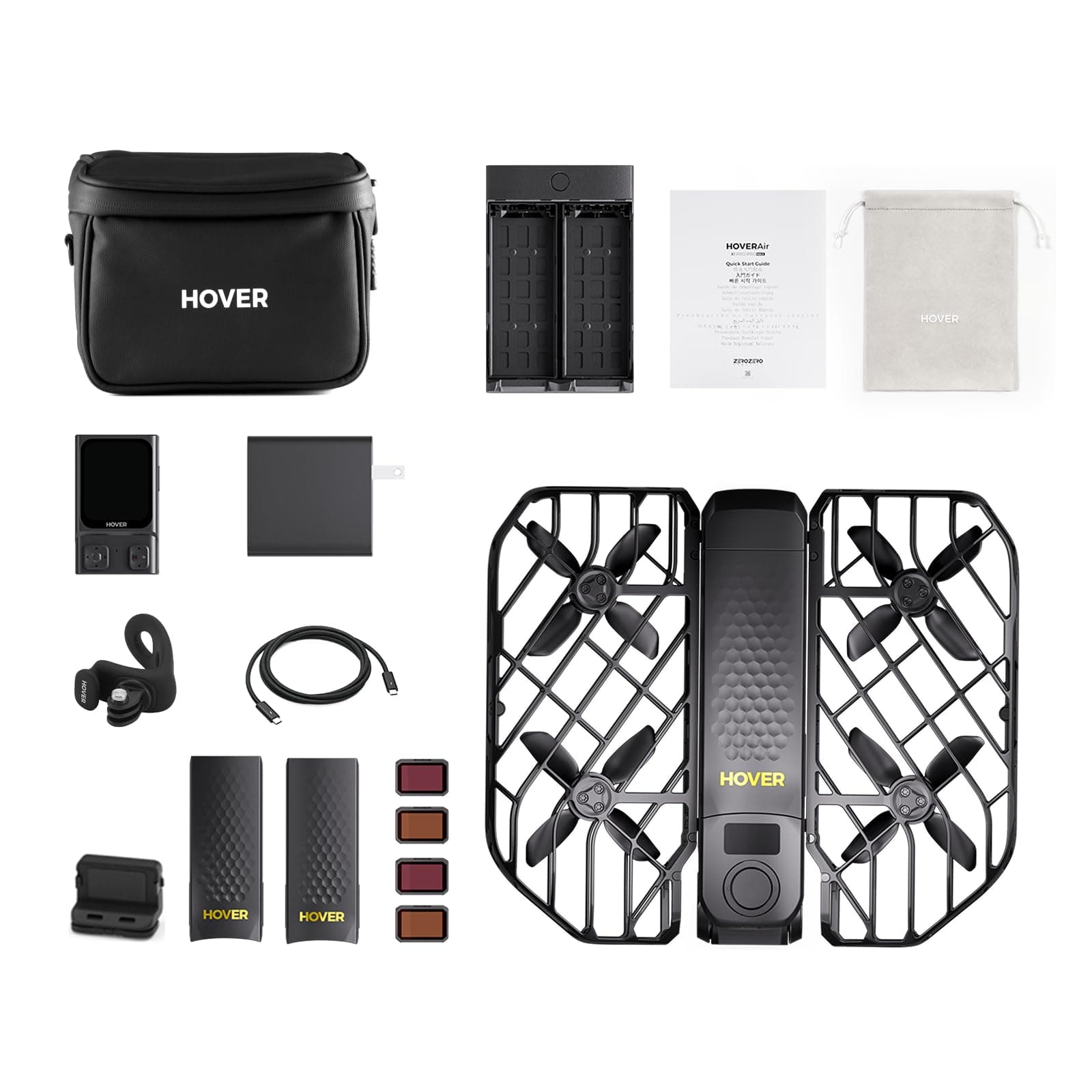 HOVERAir X1 PROMAX 8K Action Flying Camera, Foldable Drone with Camera with 42 KM/H Follow Speed, 10+ Fully Automatic Flight Modes, Fly Anywhere with OmniTerrain, SmoothCapture 2.0(Cycling Combo)