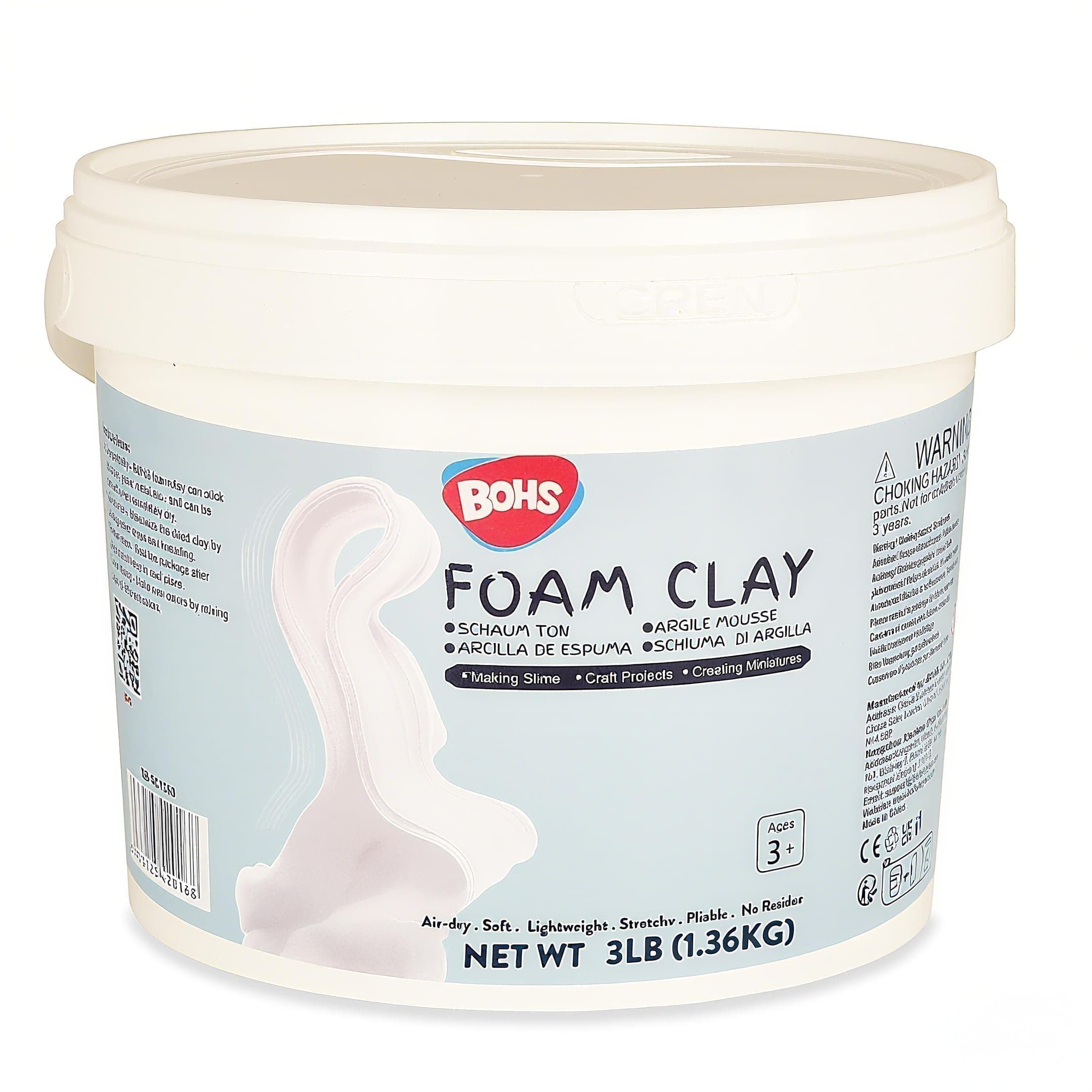 White Squishy and Modeling Soft Clay Pro, Air Dry, for Arts & Crafts Project,3 lbs / 1.36 kg