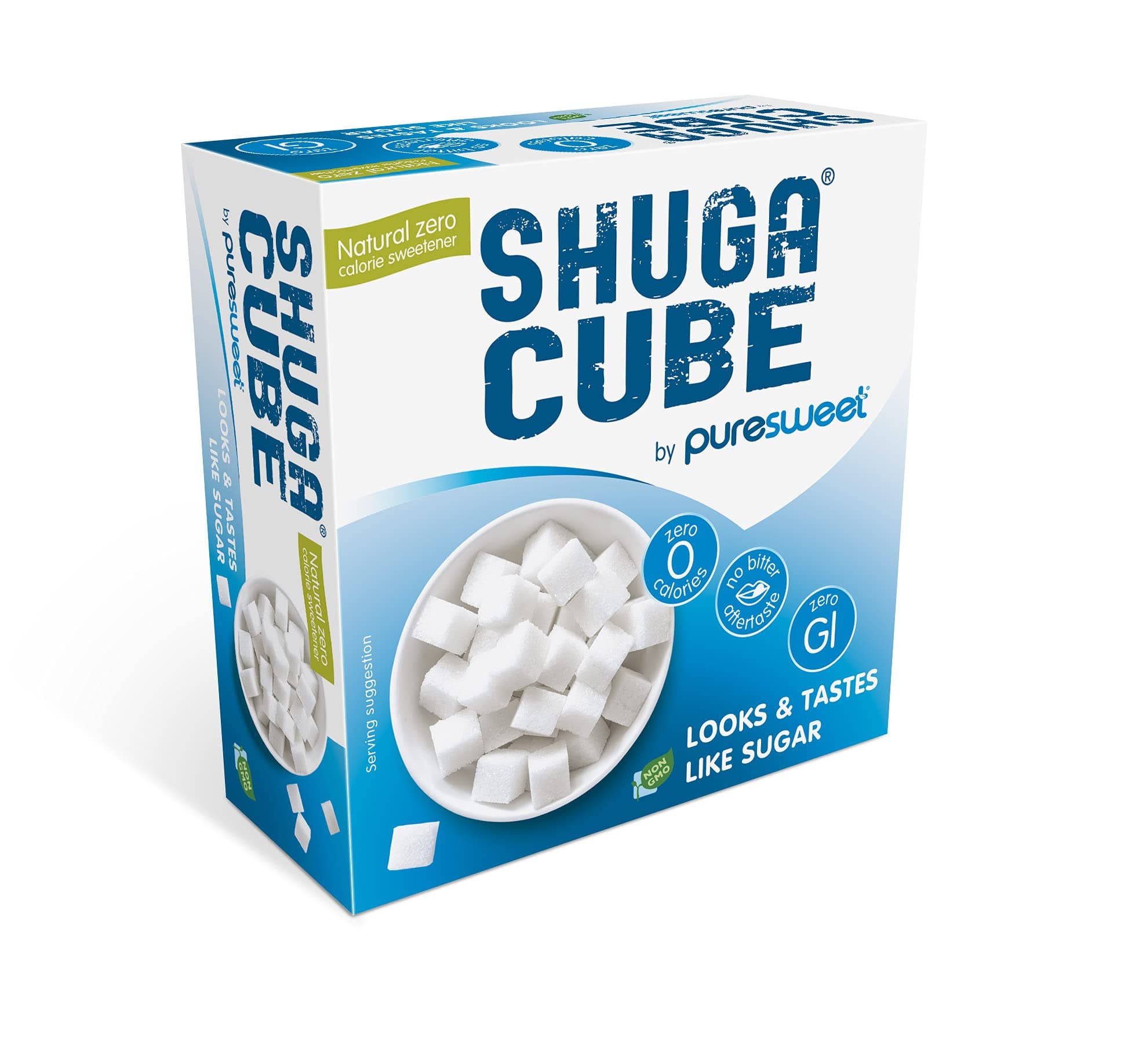 – Puresweet Shuga® Cube, Zero Calorie Sugar Cubes (48), Sugar Free, 100% Natural, No bitter Aftertaste, Vegan.