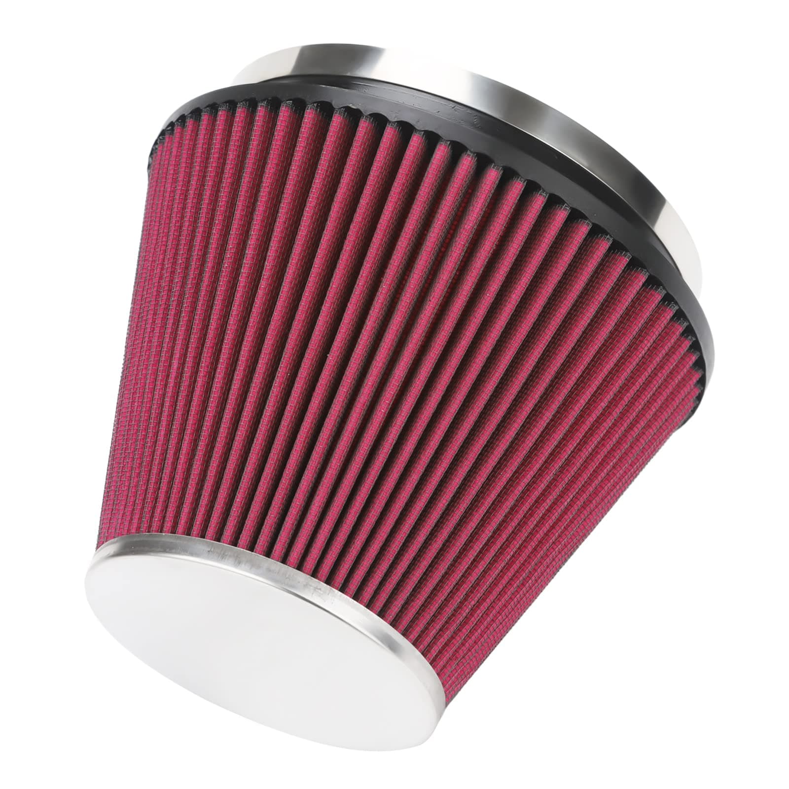 MINSTARRF-1048 High Performance Universal Clamp-On Air Intake Filter, Flange Diameter: 6 In, Filter Height: 6 In, Flange Length: 0.625 In, Shape: Round Tapered