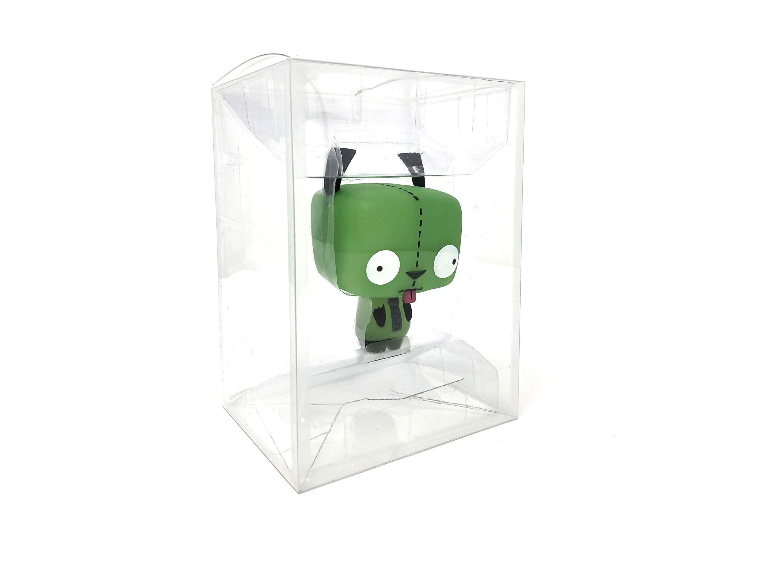 PopTekta - Glow in The Dark Design Pop Protectors Soft Shells Acid Free Clear Plastic Protector Case Fits 4-inch Figures (5 Pack)