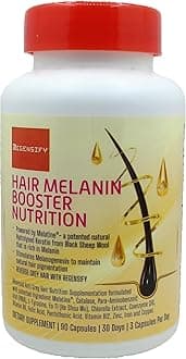 REGENSIFY Hair Melanin Booster Nutrition [Anti Grey Hair Supplement for Men & Women | Melatine®, Catalase, PABA, L-Tyrosine, He Shou Wu, Chlorella Extract, CoQ10, Folic Acid, Pantothenic Acid]