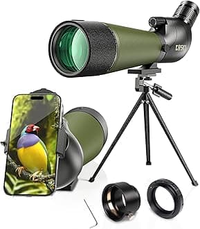 Updated Newest Spotting Scope - BAK4 Angled Scope for Target Shooting Hunting Bird Watching Wildlife Scenery （Camere adapter compatible）