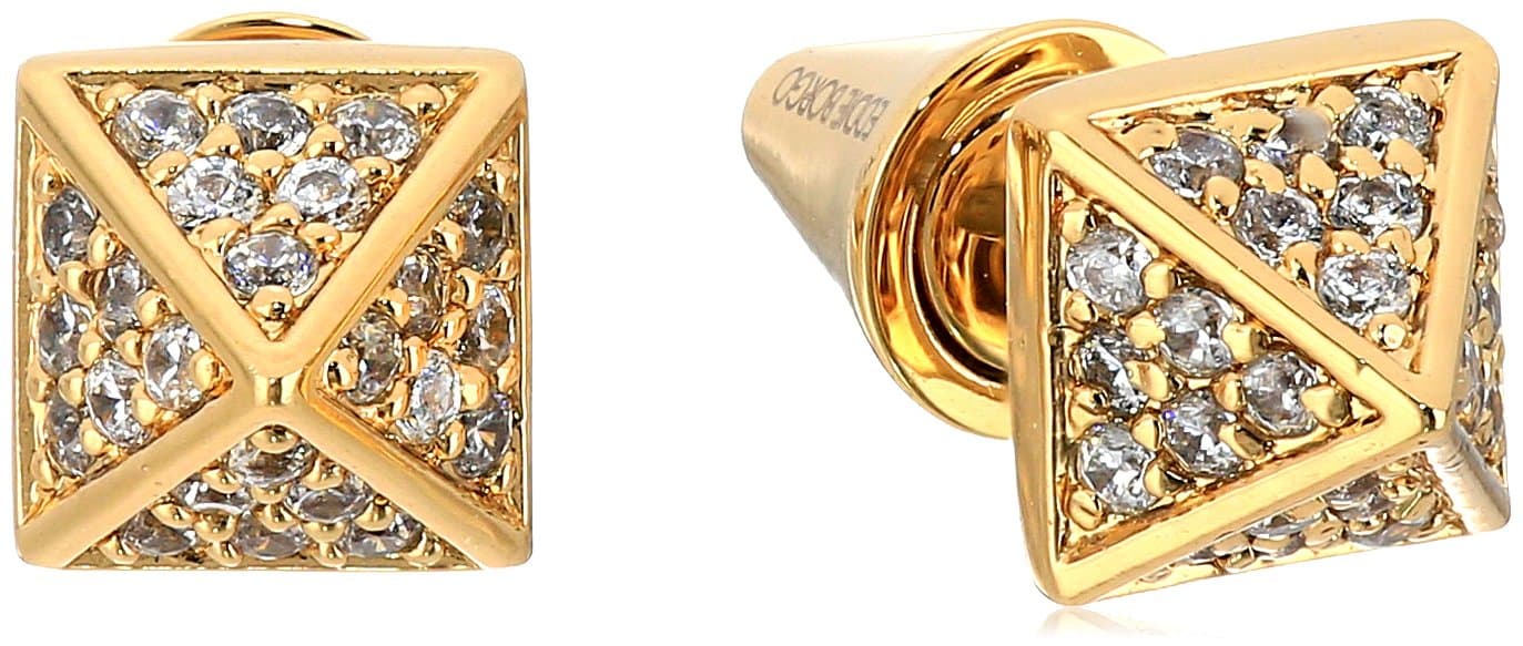 EDDIE BORGO Pave Pyramid Stud Earrings