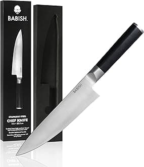 8-Inch Chef Knife – High-Carbon German 1.4116 Steel Kitchen Knife – Professional Cutlery for Precise Slicing and Chopping