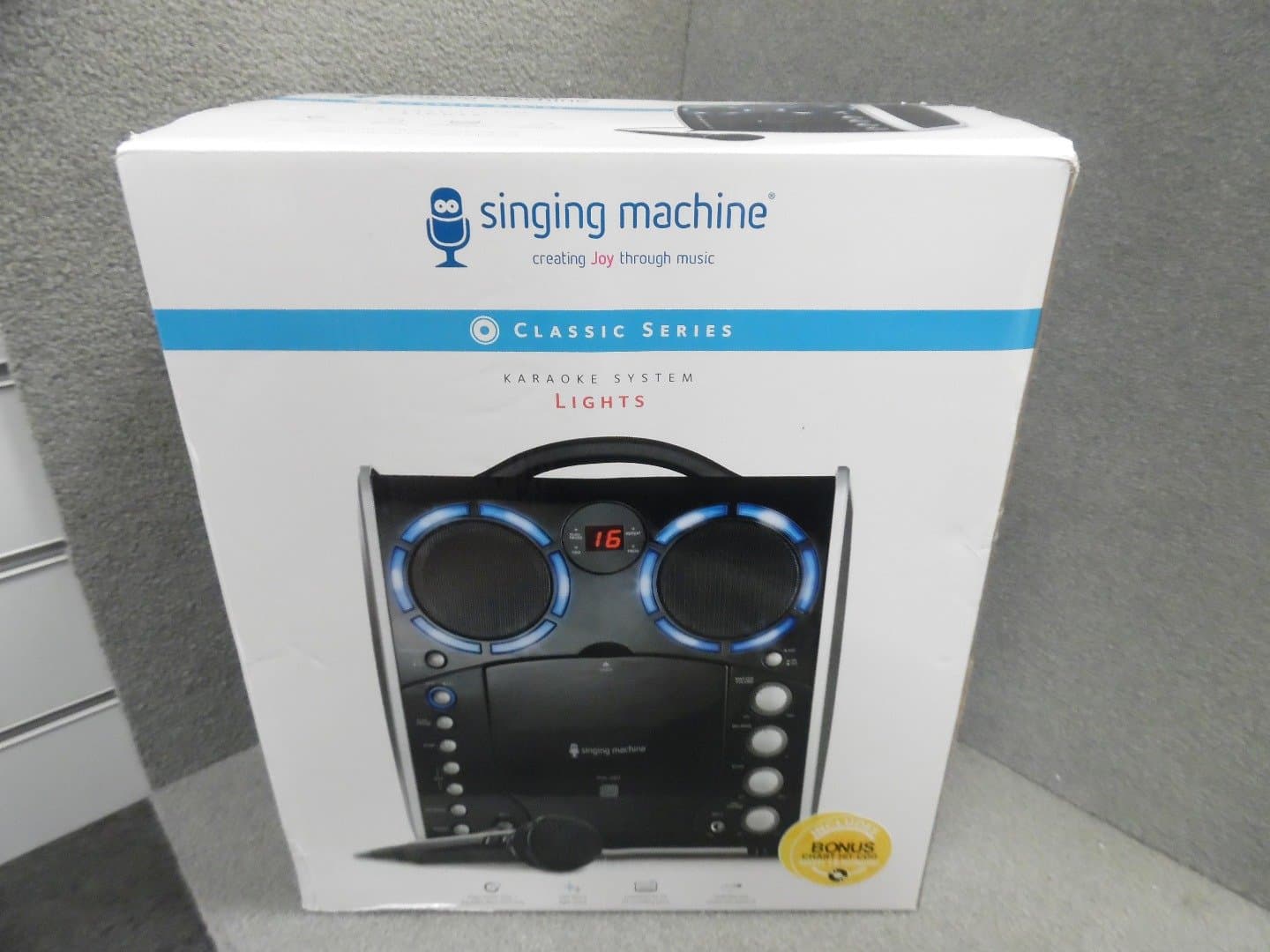 Singing Machine SML-383 Portable CD-G Karaoke Player and 3 CDGs Party Pack, Black