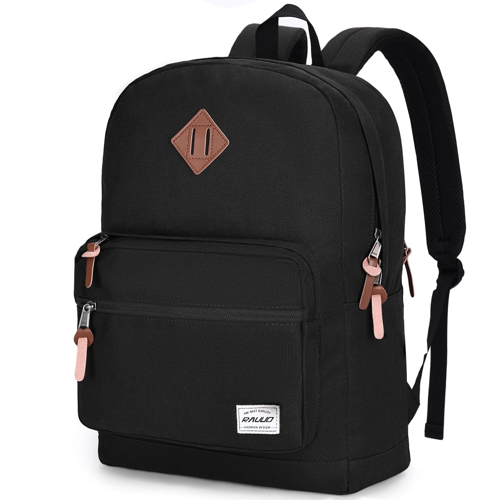 School Backpack,Water Resistant 15.6 Inch Black Backpack for Men and Women Laptop Backpack Travel Rucksack College School Bags