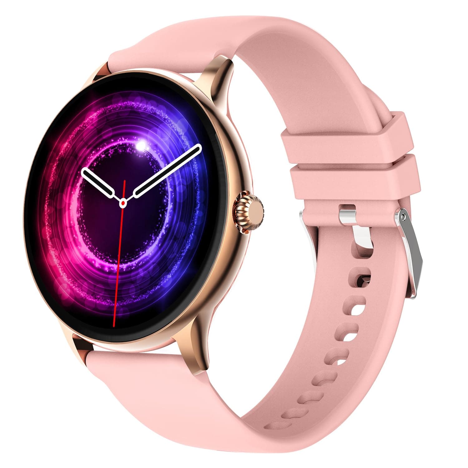 Phoenix Pro 35.3mm (1.39 inch) Bluetooth Calling Smart Watch, AI Voice Assistant, Metal Body with 120+ Sports Modes, SpO2, Heart Rate Monitoring. (Gold Pink)