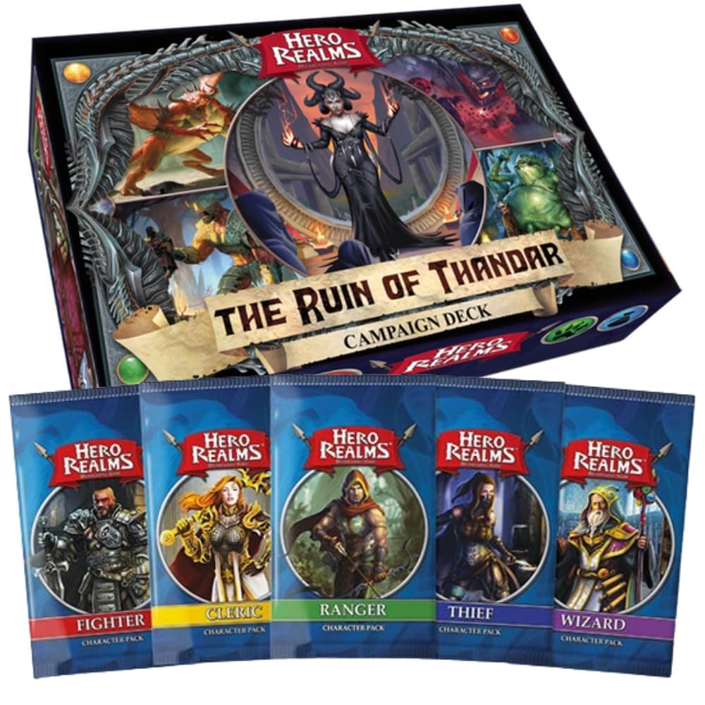 Wise Wizard Games, Hero Realms Bundle: Ruin of Thandar Plus Character Packs (6 Items)