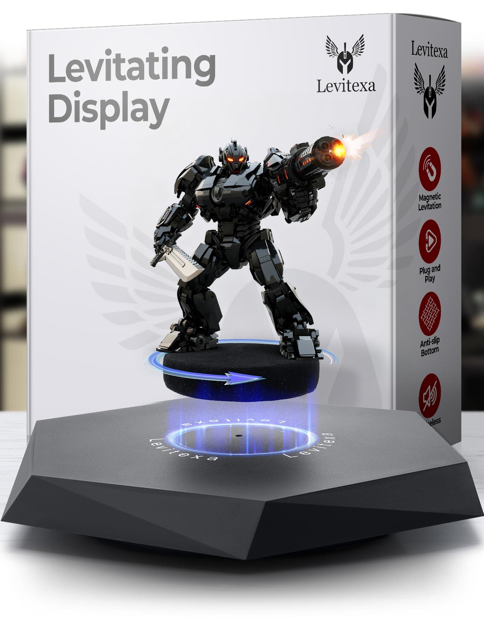 Levitexa Nimbus Levitating Display - Floating Display, Levitating Stand, Levitation Decor, Magnetic Stand, Magnetic Levitation for Figures and Toys - 400 grams Capacity