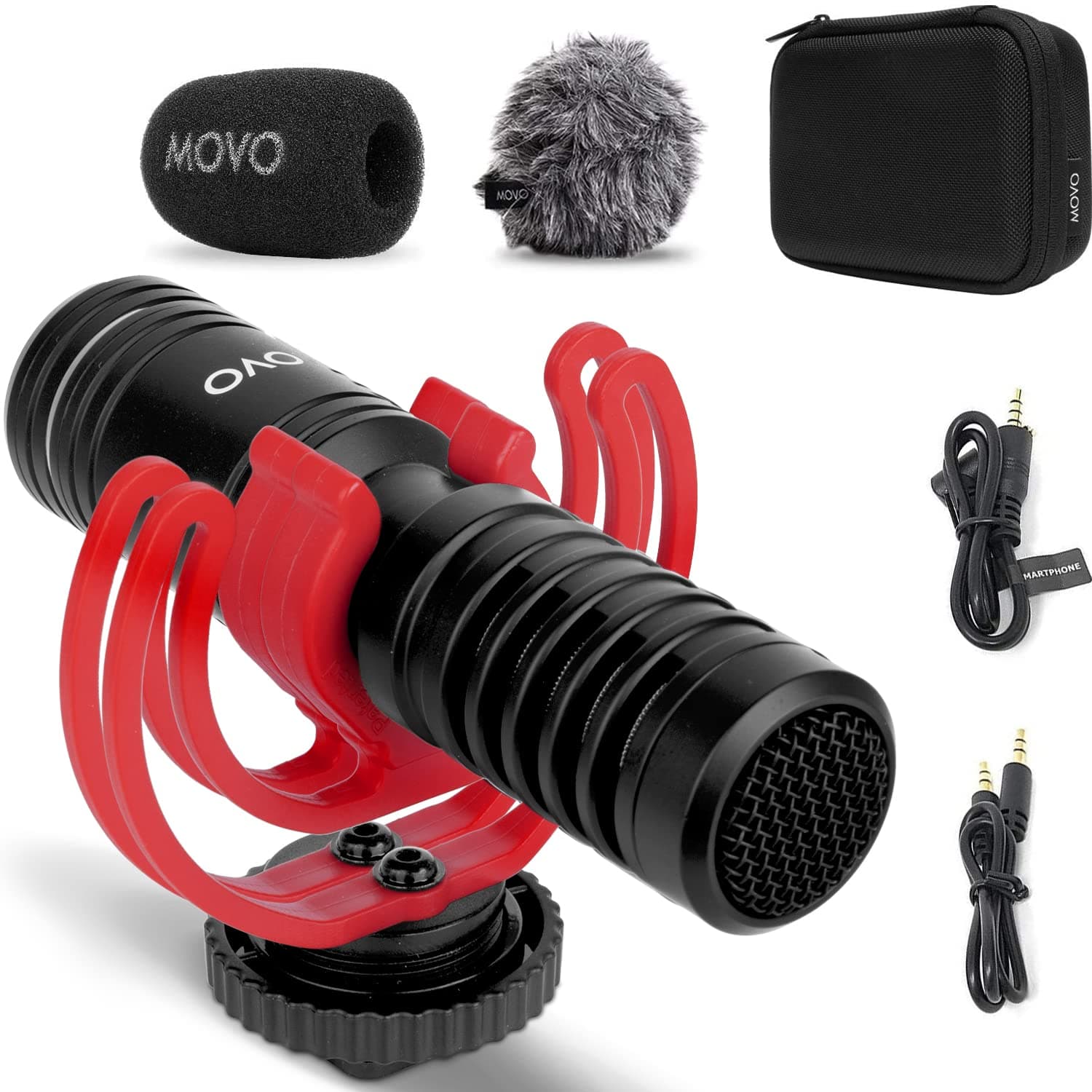 VXR10-PRO External Video Microphone for Camera with Rycote Lyre Shock Mount - Battery-Free,Compact Shotgun Mic Compatible with DSLR Cameras and iPhone, Android Smartphones