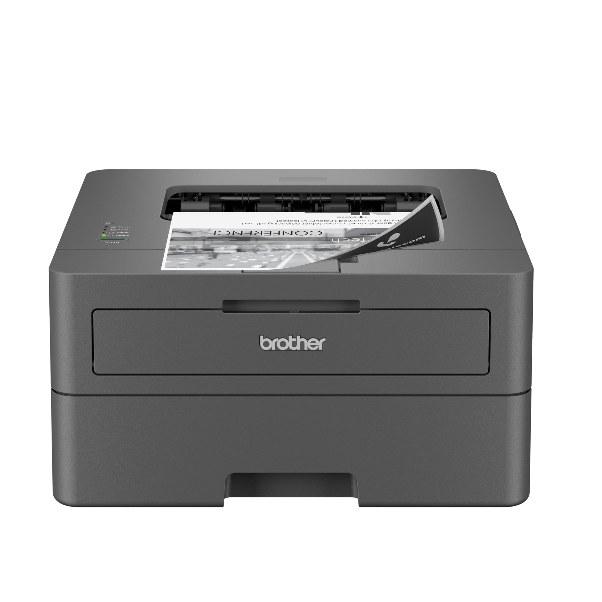 Brother Monochrome Laser Printer with 32 PPM Speed and Automatic 2-Sided Printing for Home Office, Fast Black and White Output, Compact Design with 250-Sheet Capacity (HL-L2400D)