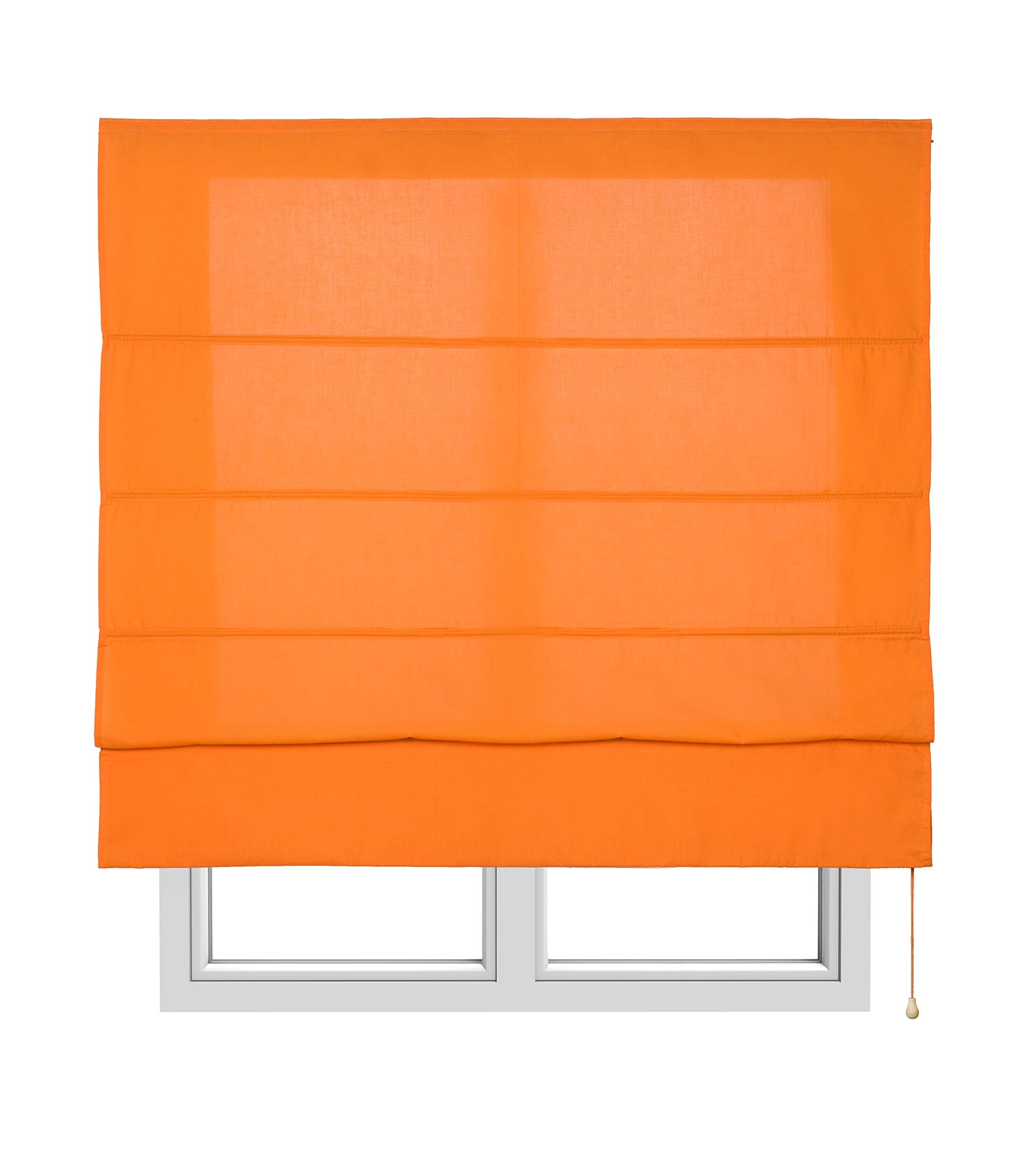 Estores Basic Folding Blind with Rods, Orange 120x4x175 cm orange