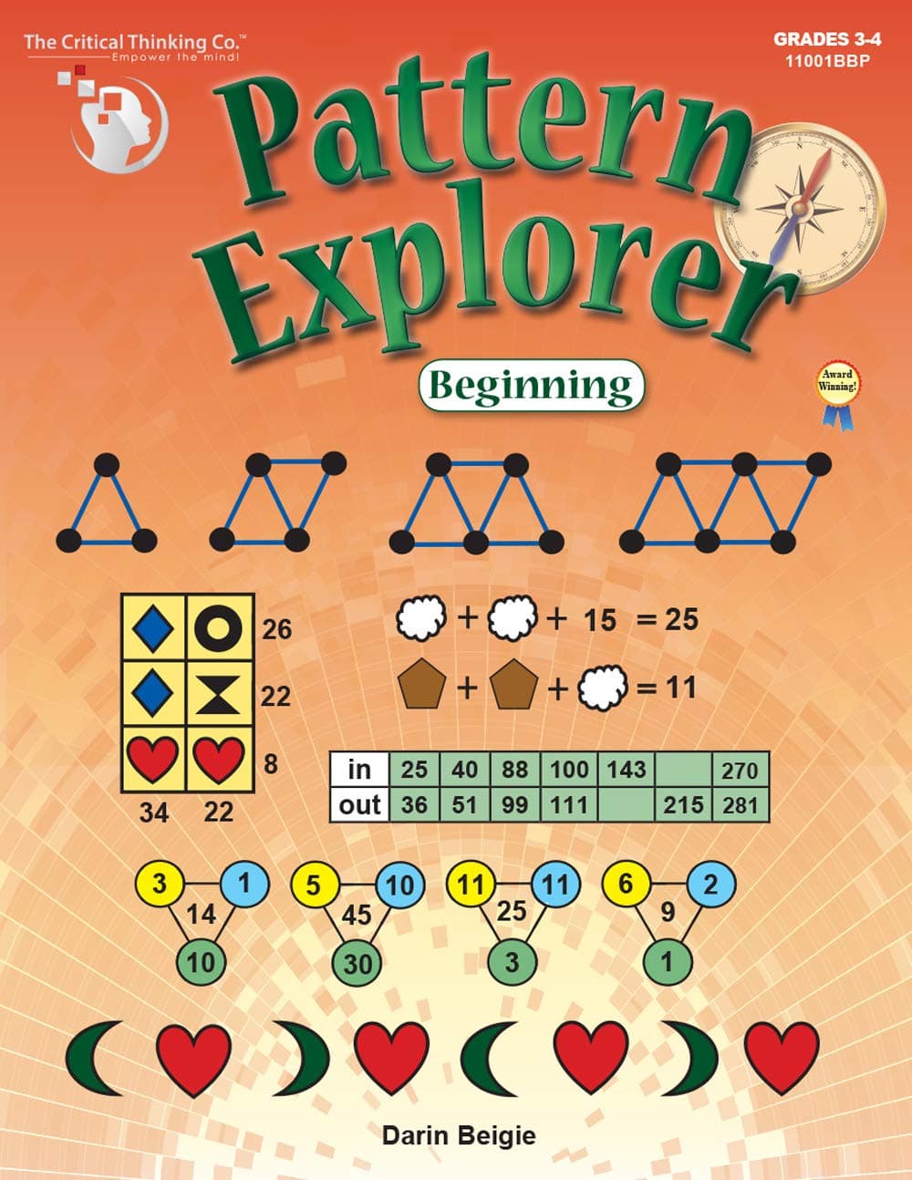 Pattern Explorer Beginning - Pattern Problems to Develop Mathematical Reasoning (Grades 3-4)