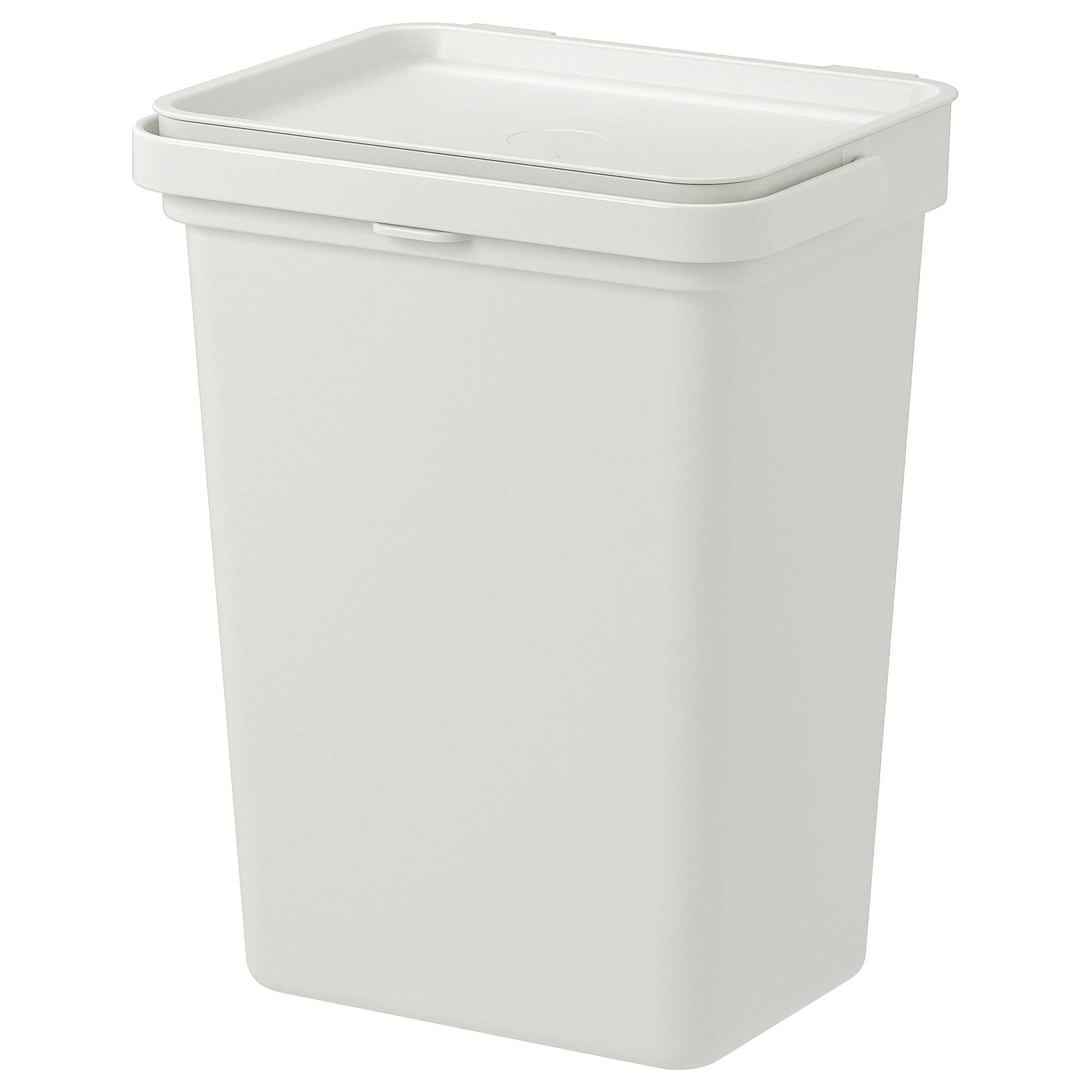 HALLBAR Bin with lid, Light Grey, 10 Litre