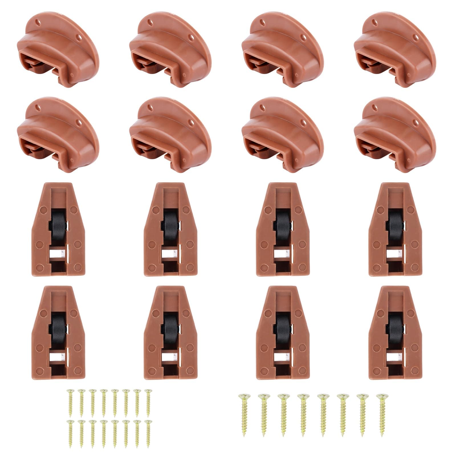 8 Sets Plastic Drawer Track Guides Kit, for Kenlin Rite-Trak II Practical Drawer Slides Guides Replacement Parts for Center Mount Drawer Dresser Drawer Enhance & Fix Accessories