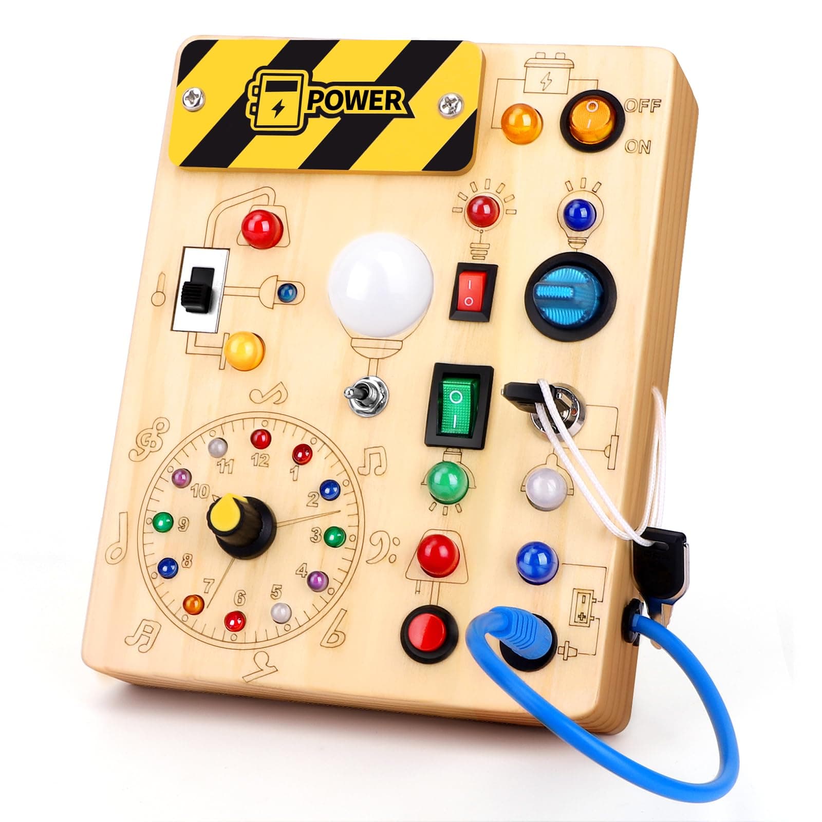 Montessori Busy Board with Led Light