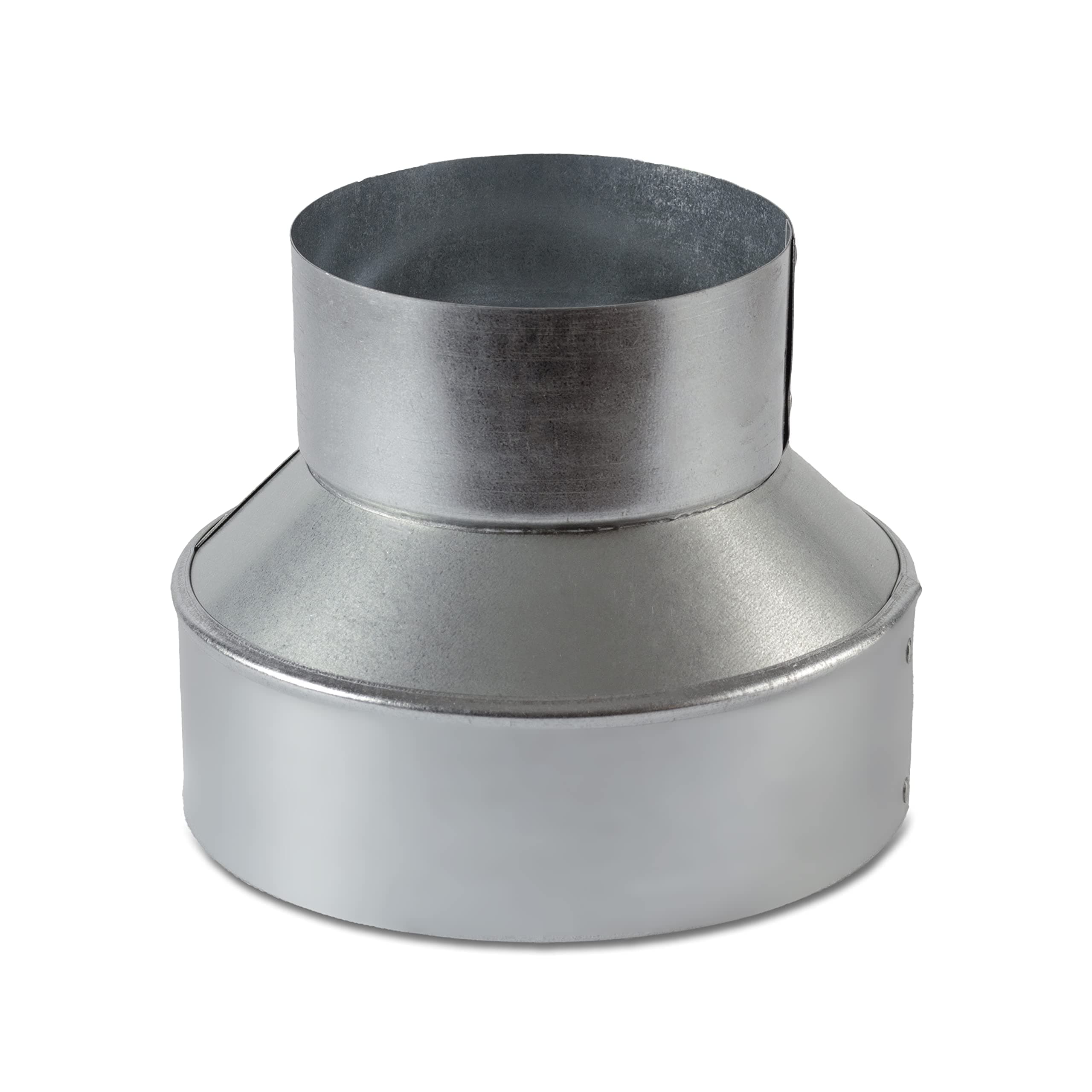 5" X 4" Duct Reducer & Increaser Non-Crimped Single Wall Galvanized Sheet Metal ducting Connector for Airflow, Heating, Cooling, & air Ventilation Systems Fittings