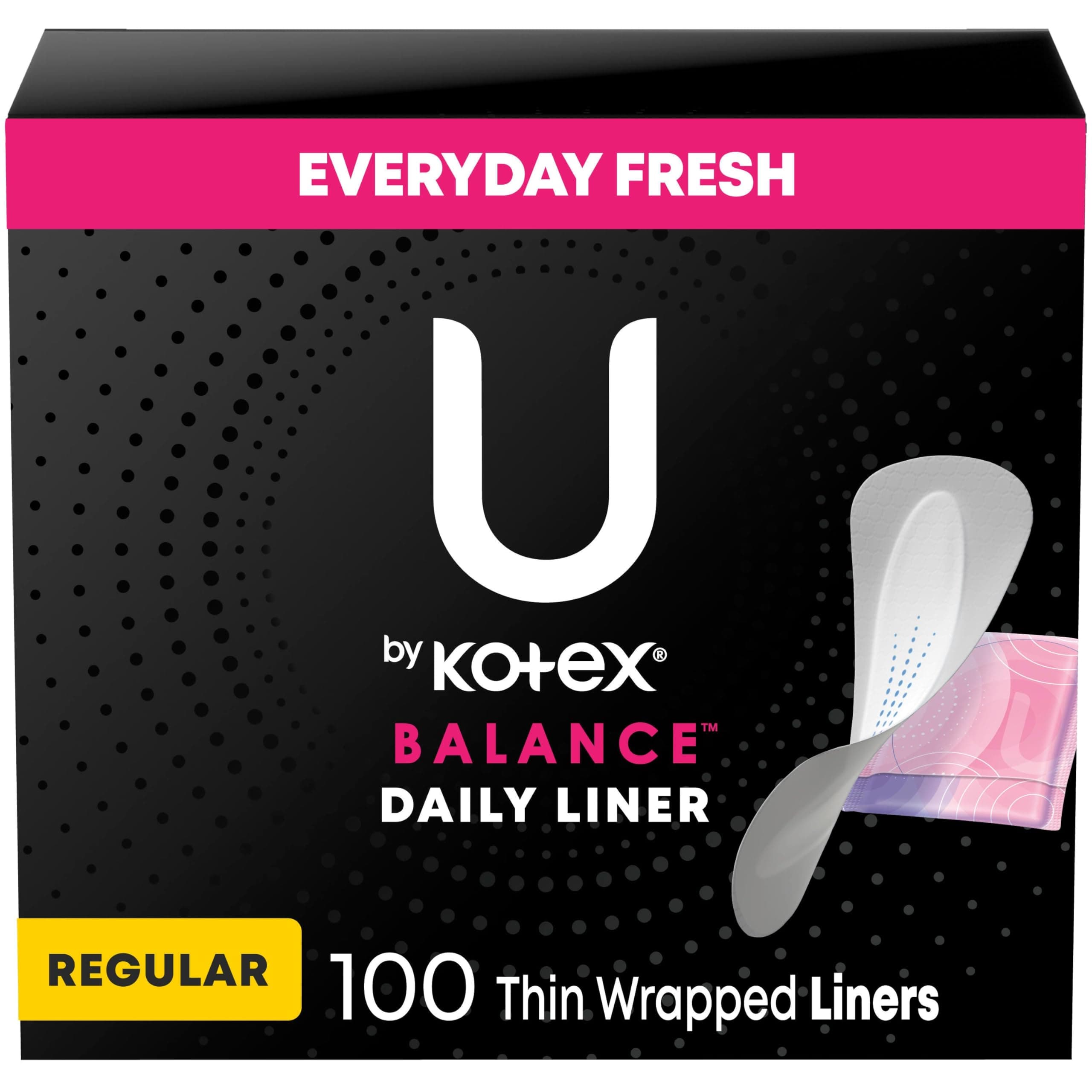 Barely There Thin Panty Liners, Unscented, 100 Count by U by Kotex