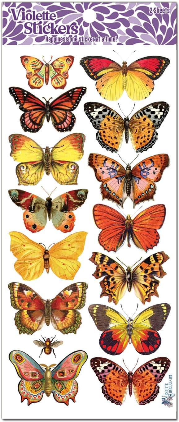 3D Butterfly Wall Decals - Colorful & Waterproof Orange Butterflies, Perfect for DIY Crafts